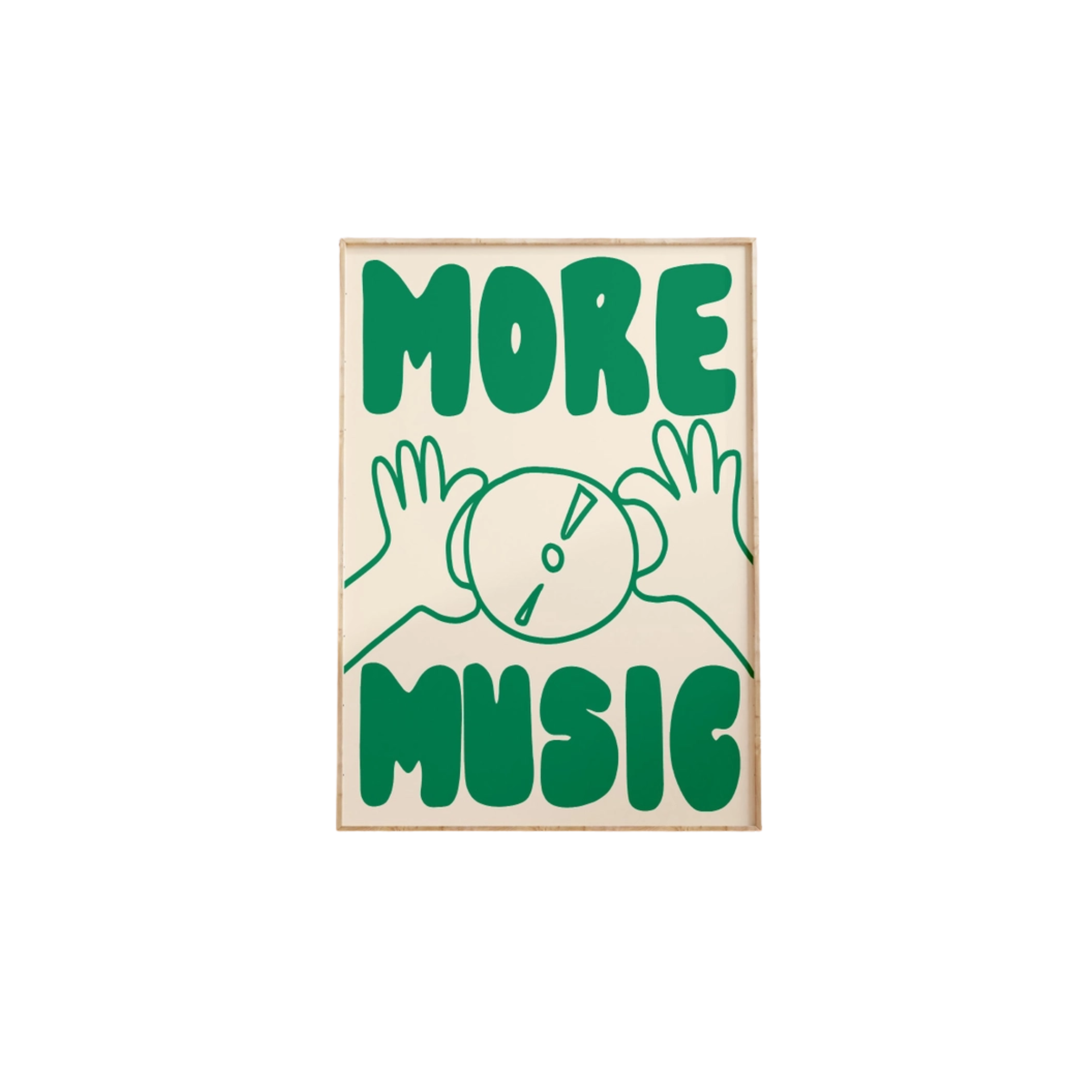 More Music Green A4 Print