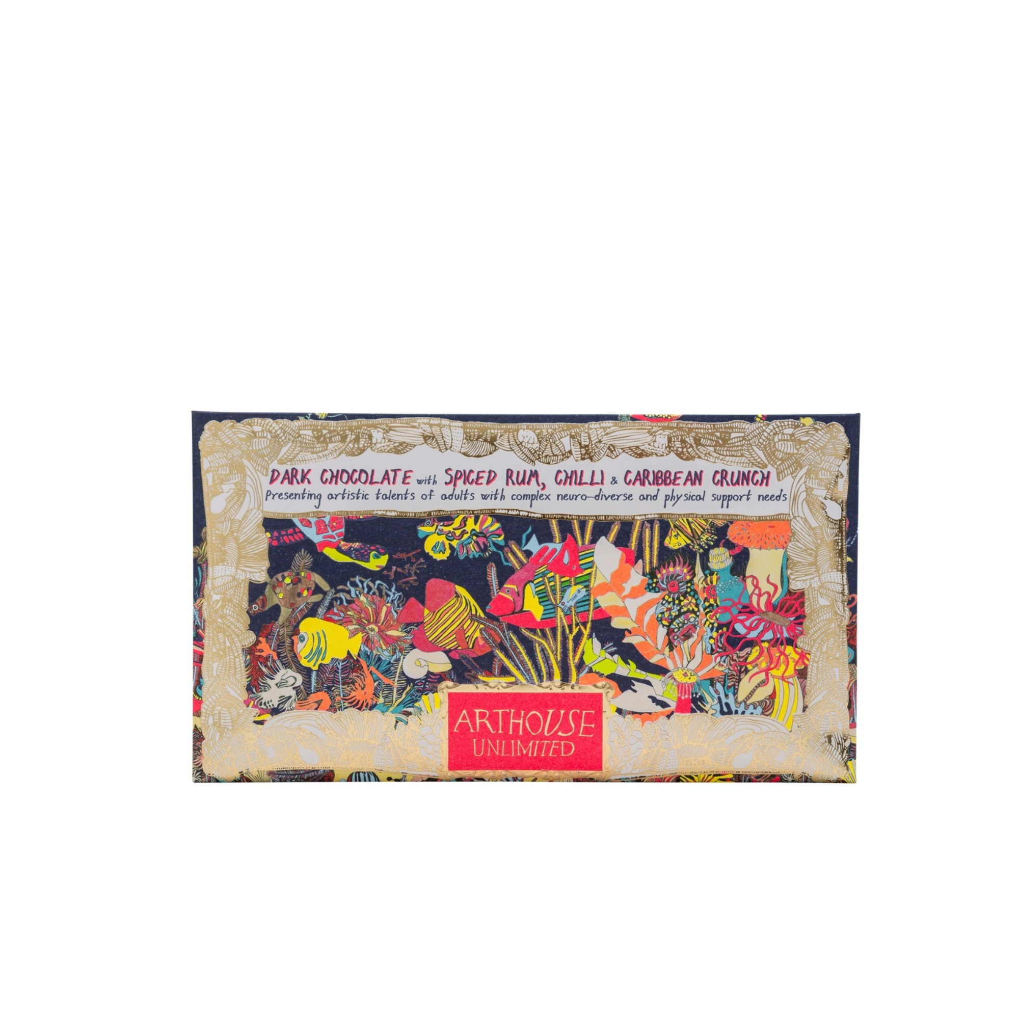 Arthouse Angels of the Deep Dark Chocolate With Spiced Rum, Chilli and Caribbean Crunch