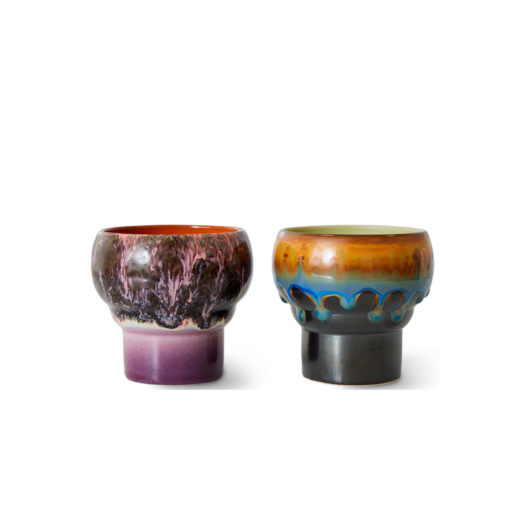 HKLIVING 70s Ceramics Lungo Mugs Merge Set of 2