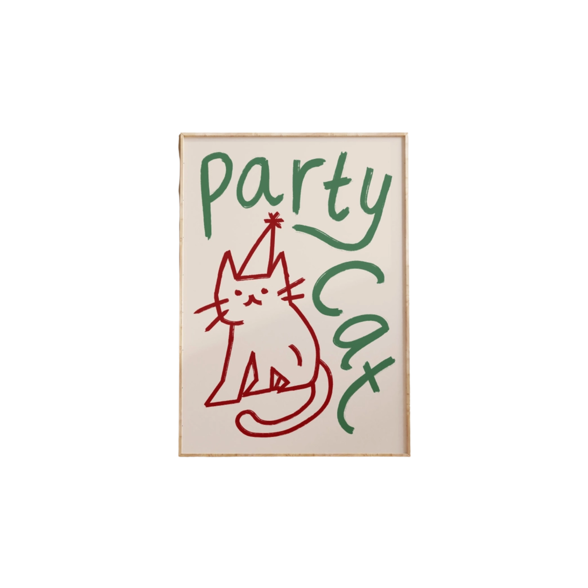 Lune Club Party Cat A4 Print
