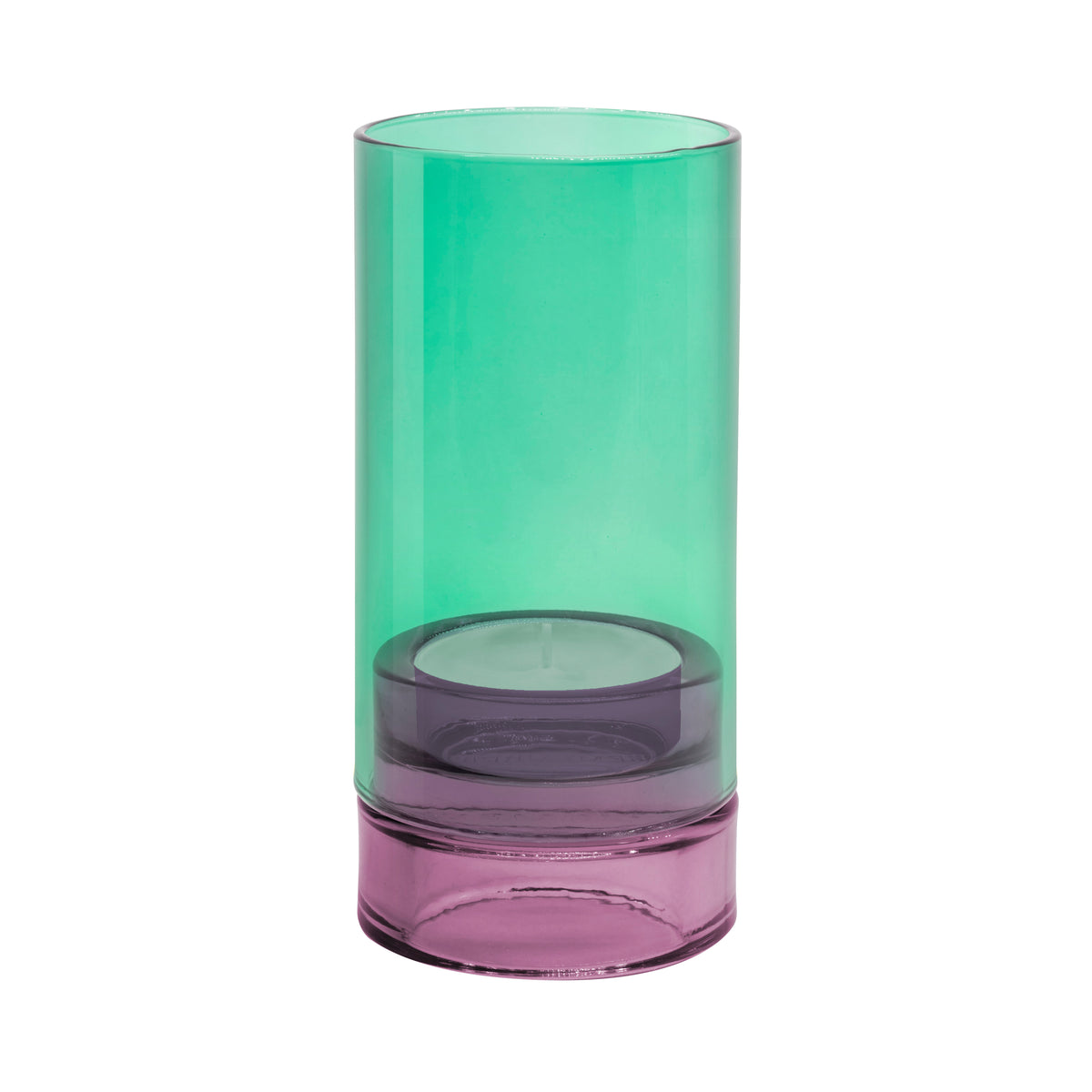 Lys Glass Lantern Aqua