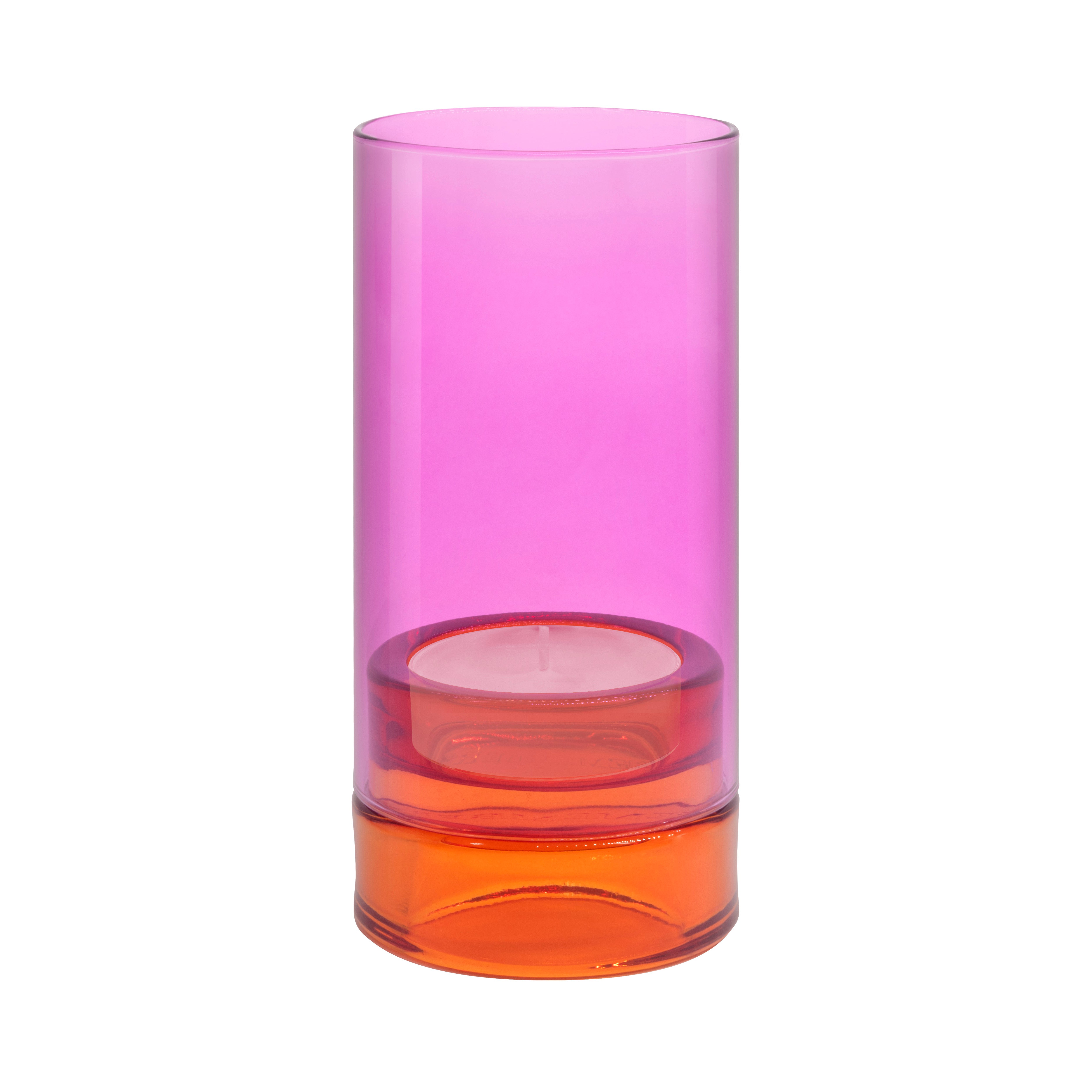 Lys Glass Lantern Pink