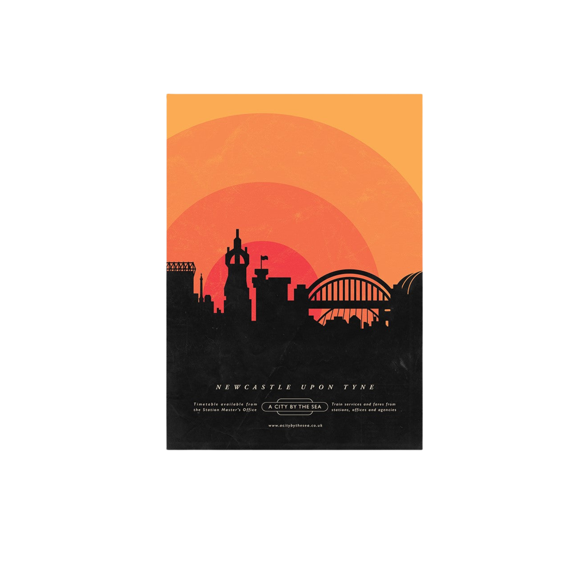 Newcastle Vintage Travel Print