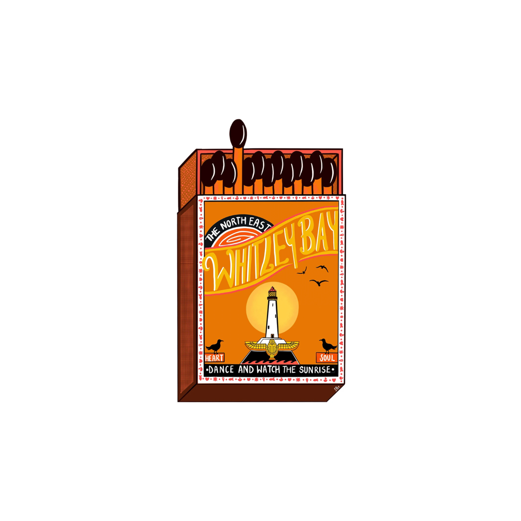 Sofia Barton Whitley Bay Matchbox A4 Print