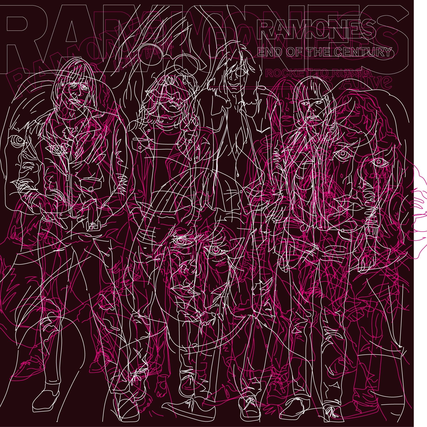The Ramones End Alive Rocket Home Album Cover Print
