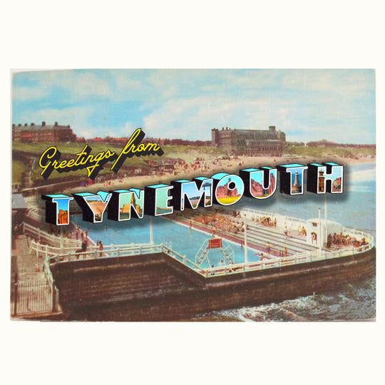 Greeting From Tynemouth A5 Print