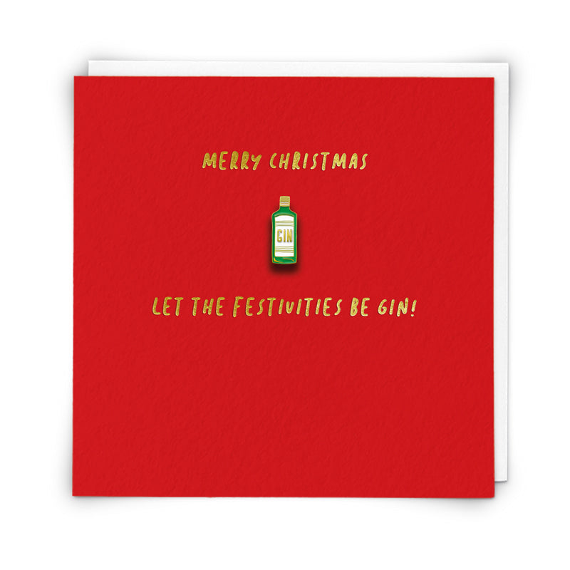 Let the Festivities Be Gin Christmas Card