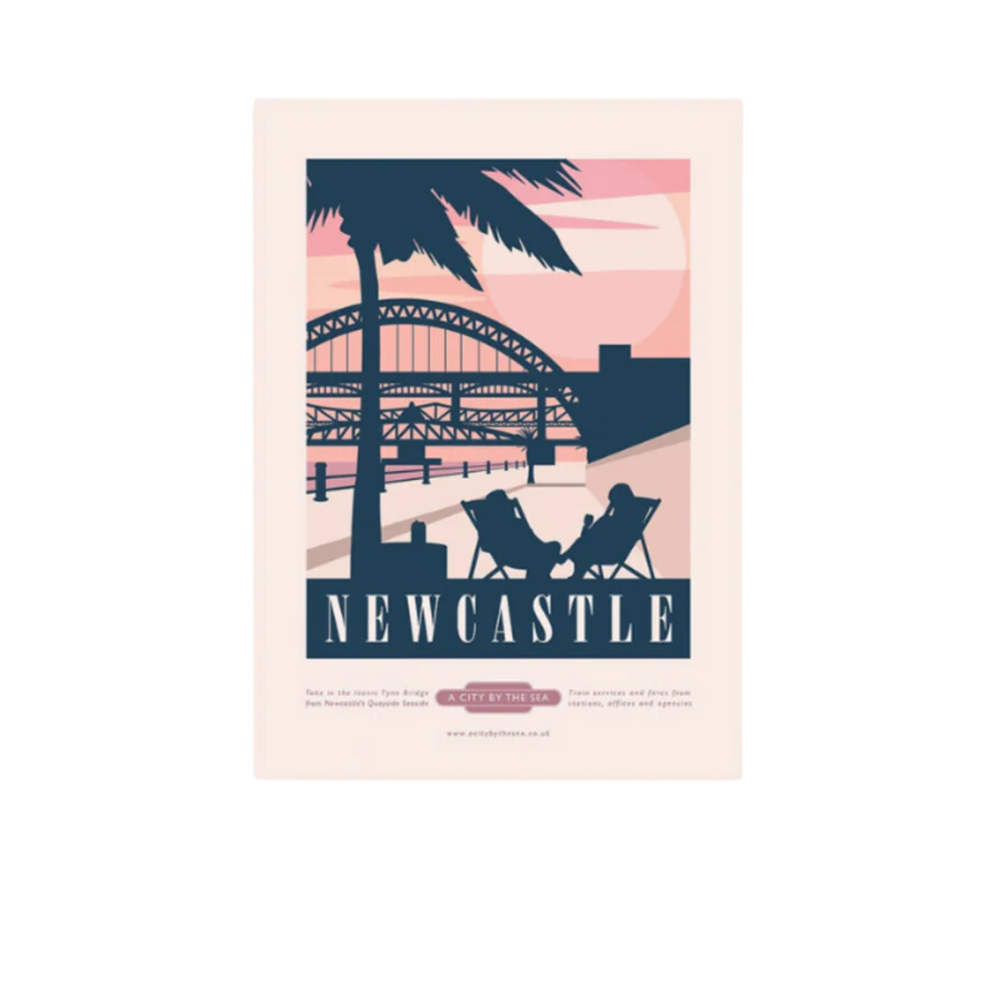 Newcastle Quayside Seaside A3 Print