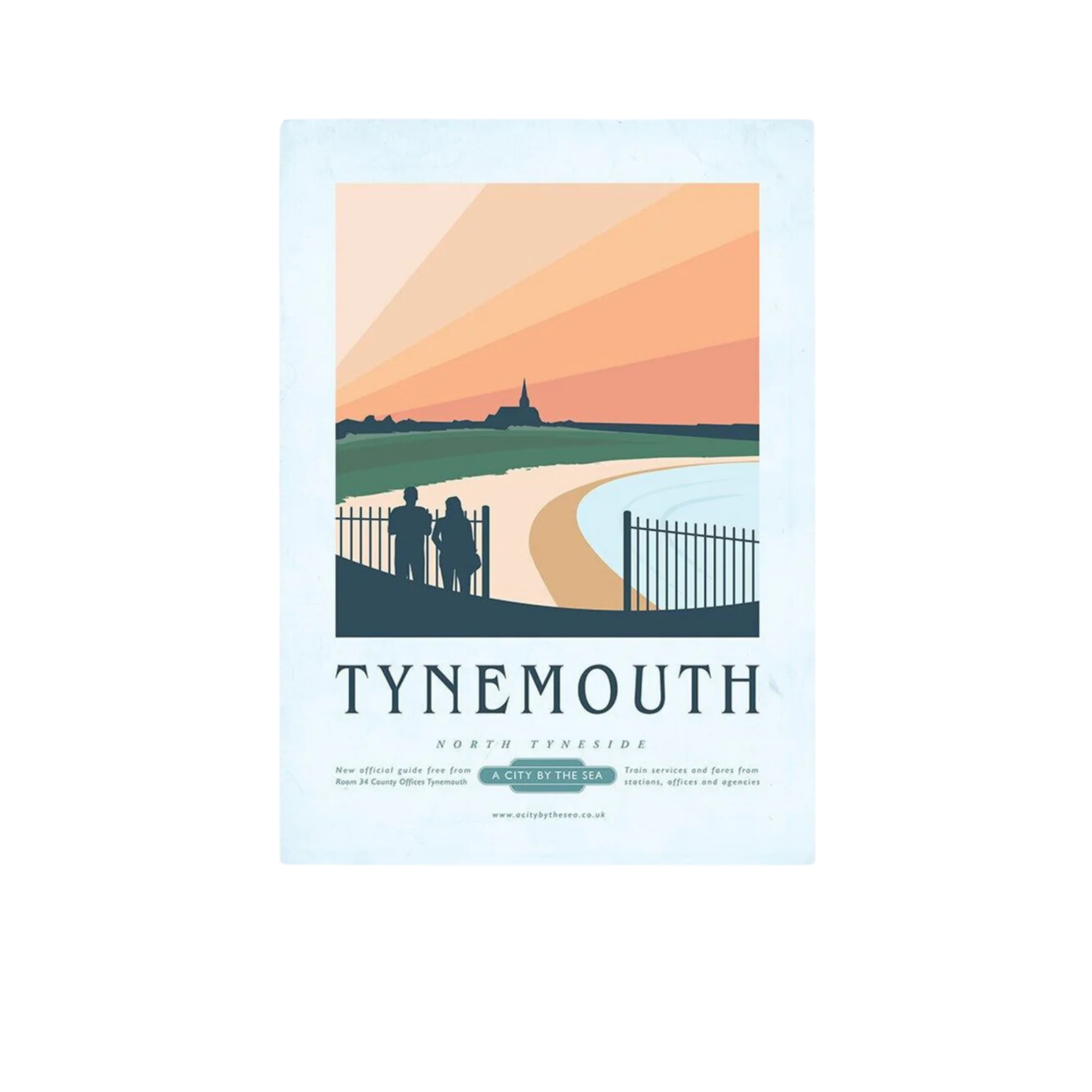 Tynemouth Longsands A5 Travel Postcard Print