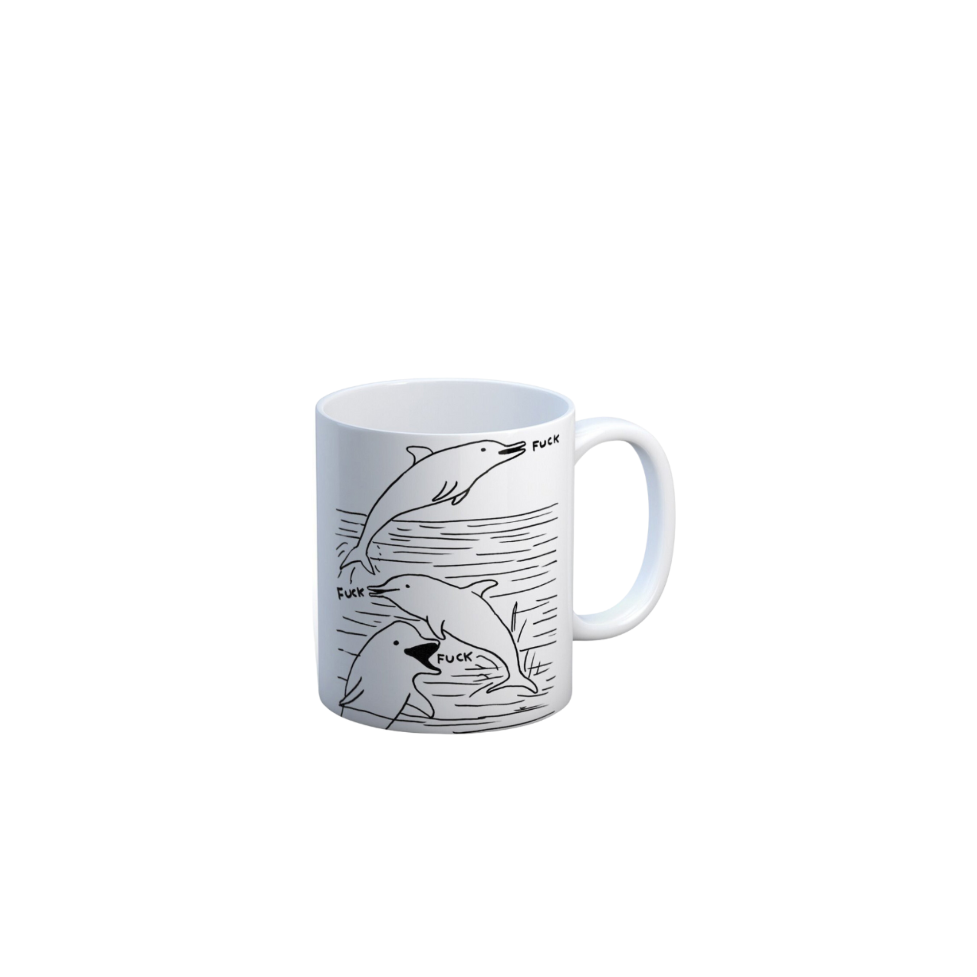 David Shrigley Dolphin Fuck Mug