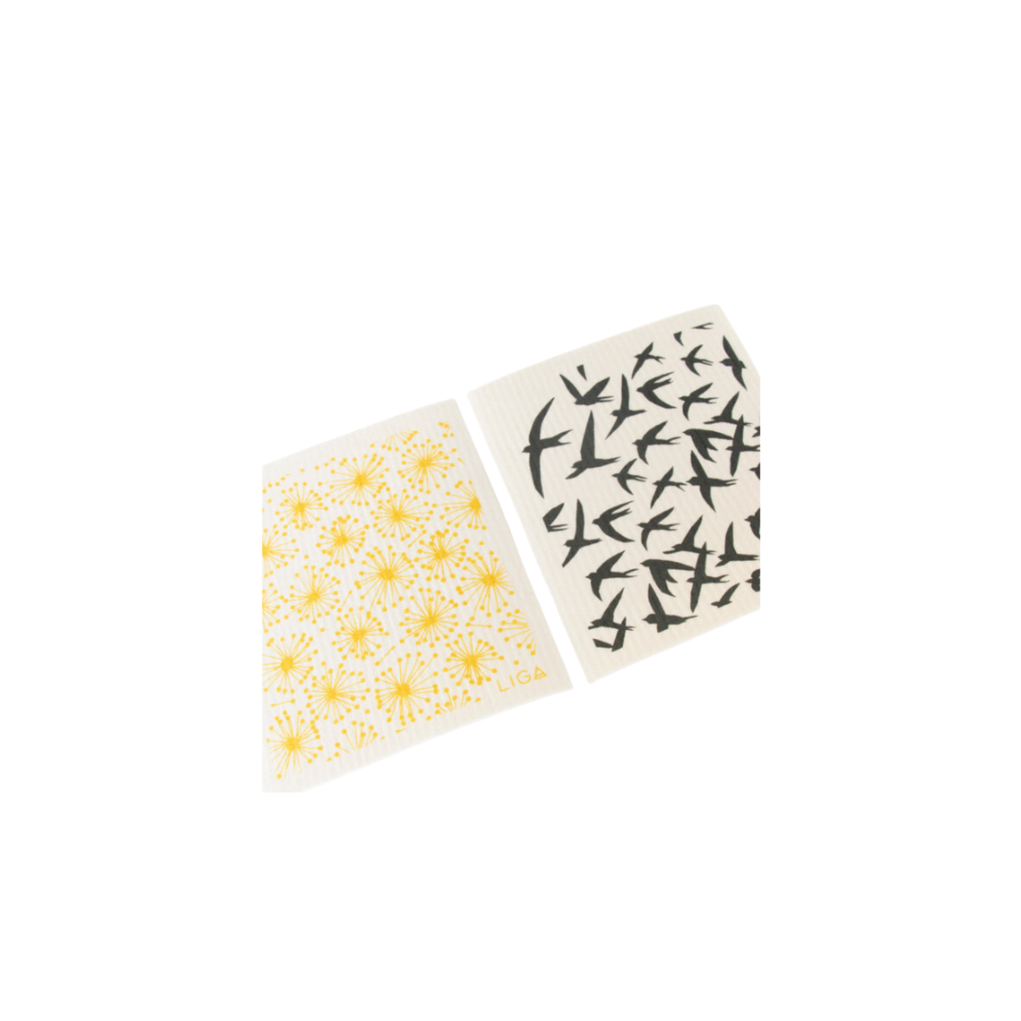 Eco Dandelions and Swallows Dishcloth Set