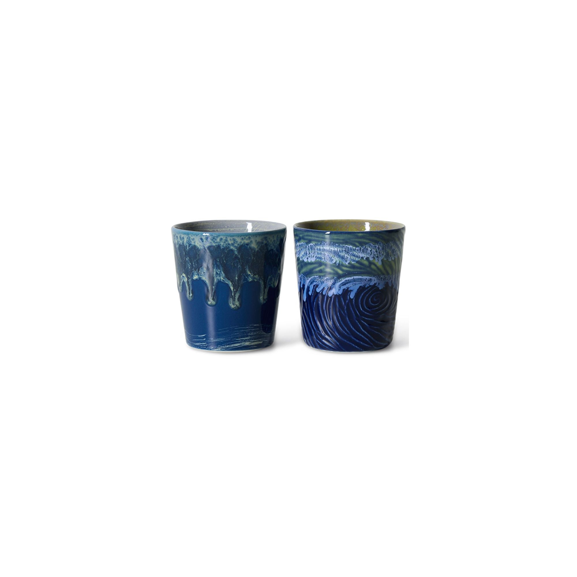 HKLIVING 70s ceramics Van Gogh Starry Night Coffee Mugs Set of 2