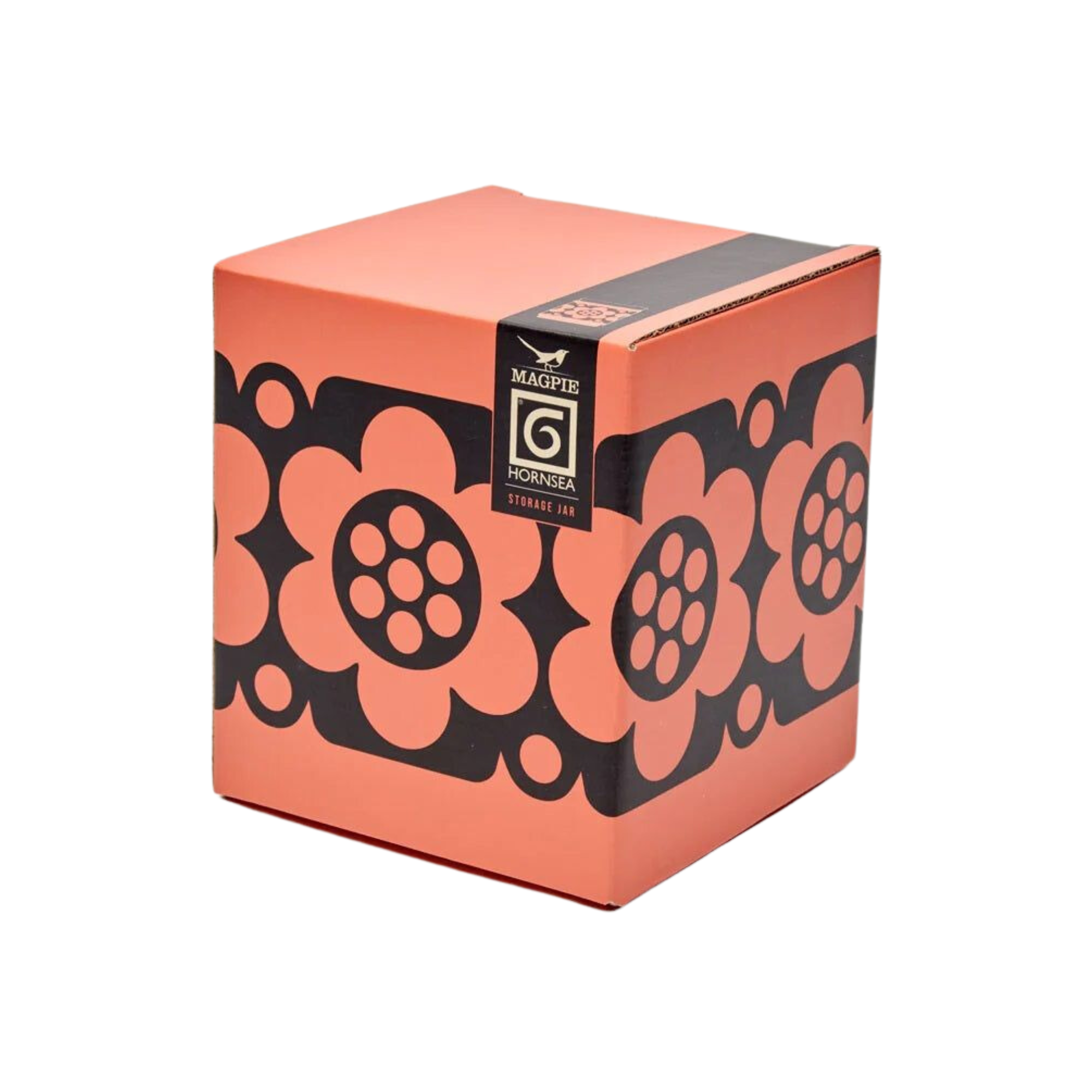 Hornsea Storage Jar - Geo Flower Orange