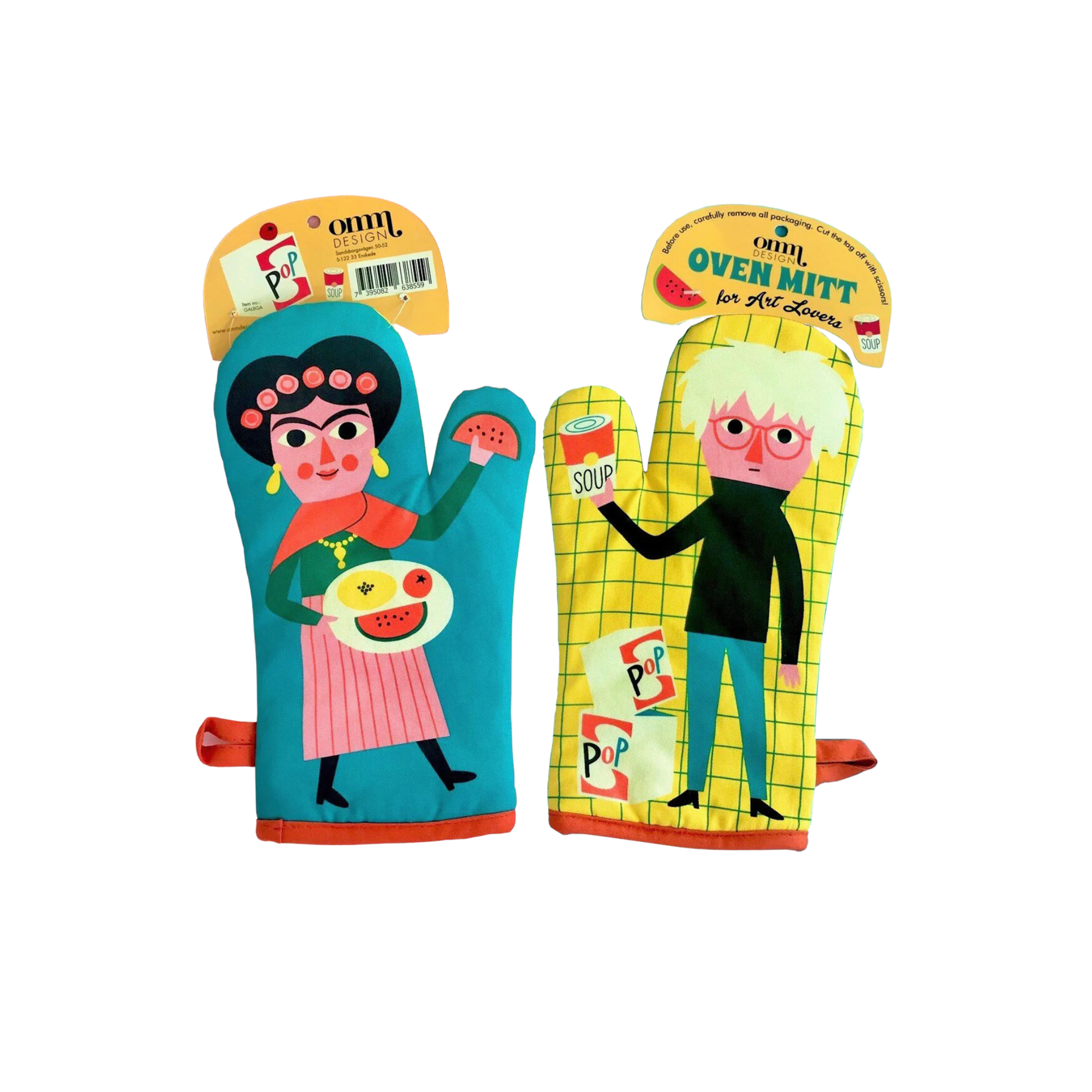 Frida and Warhol Oven Mitt