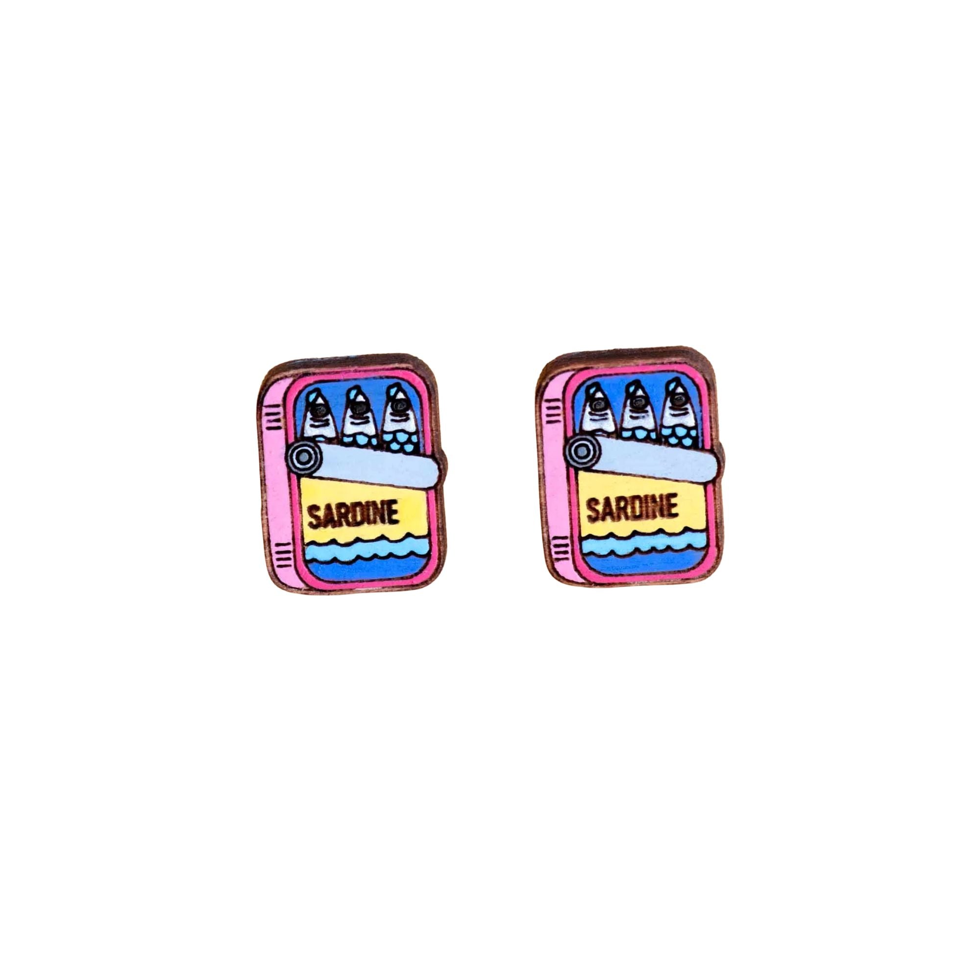 Sardine Can Earrings