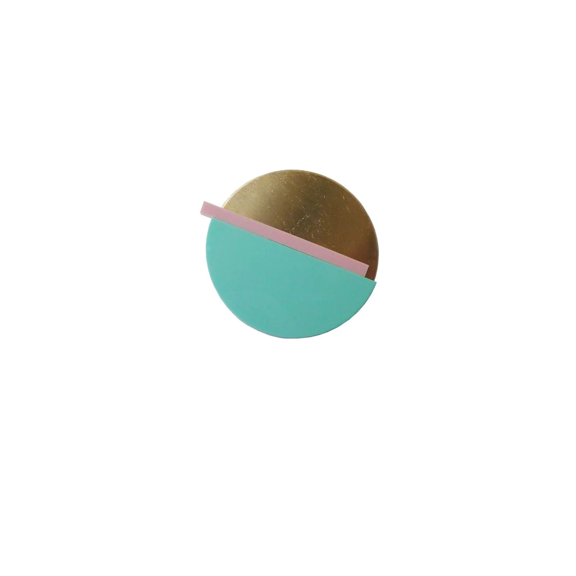 Mint and Pink Horizon Brooch