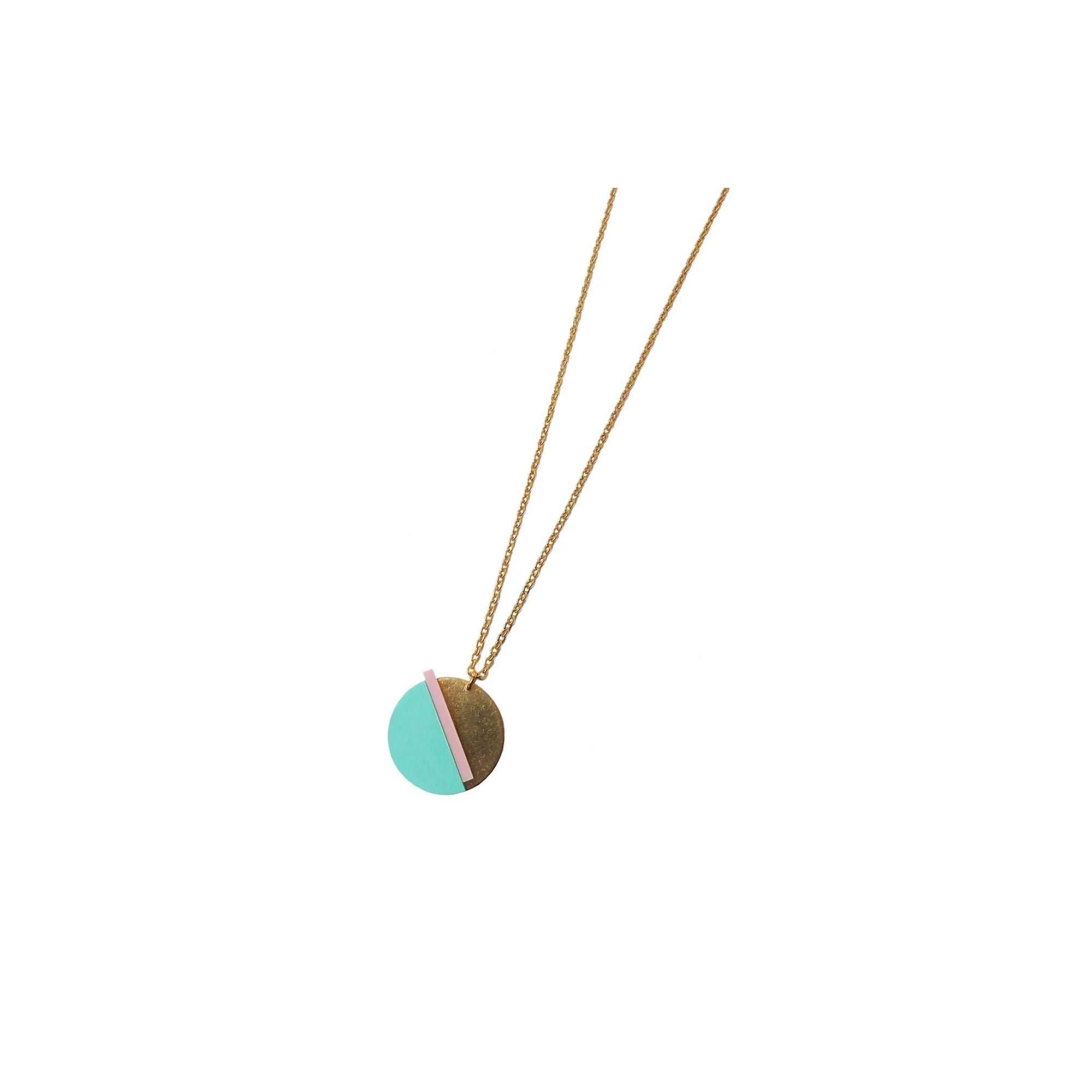 Mint and Pink Horizon Necklace