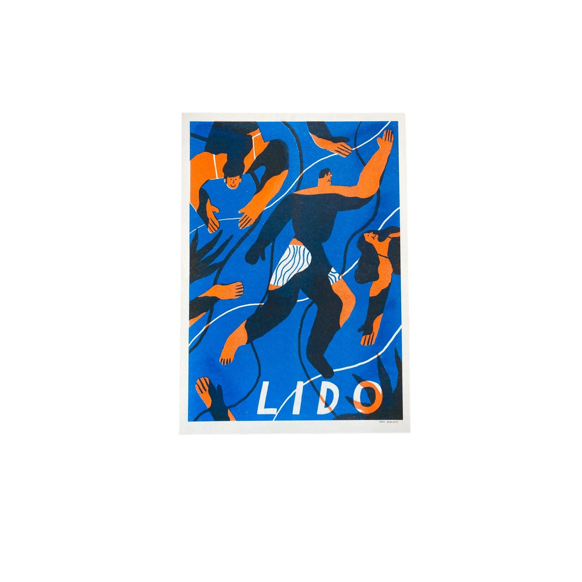 Lido Swimmers A3 Print