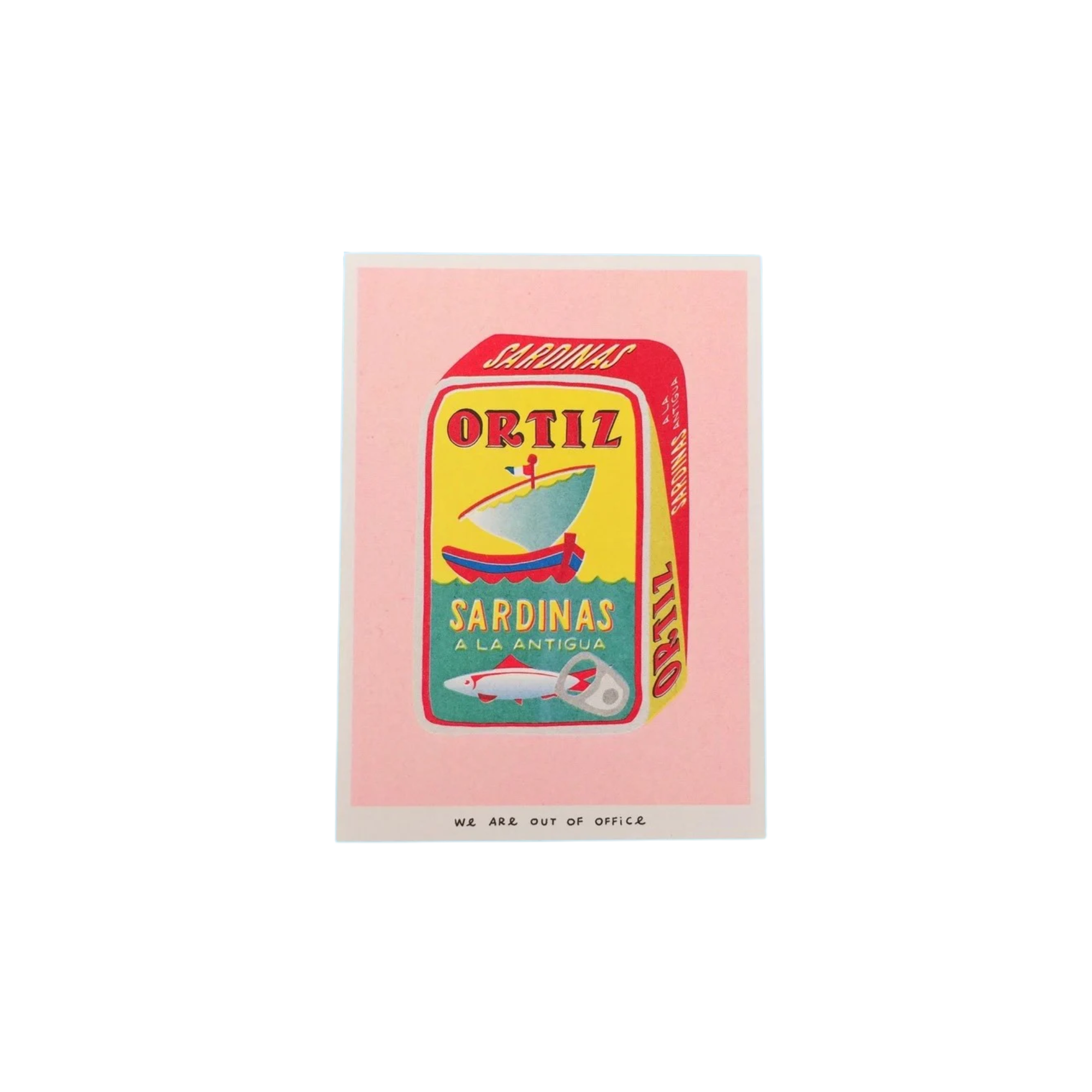 A Can Full of Ortiz Sardines Riso Print