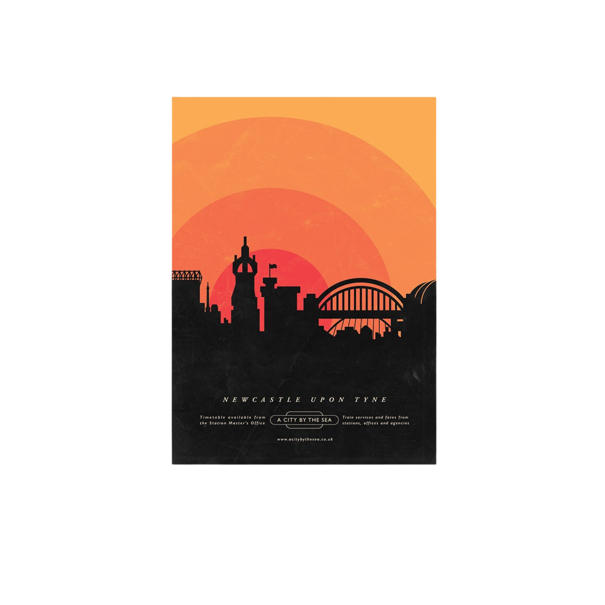 Newcastle Upon Tyne Vintage Travel Print