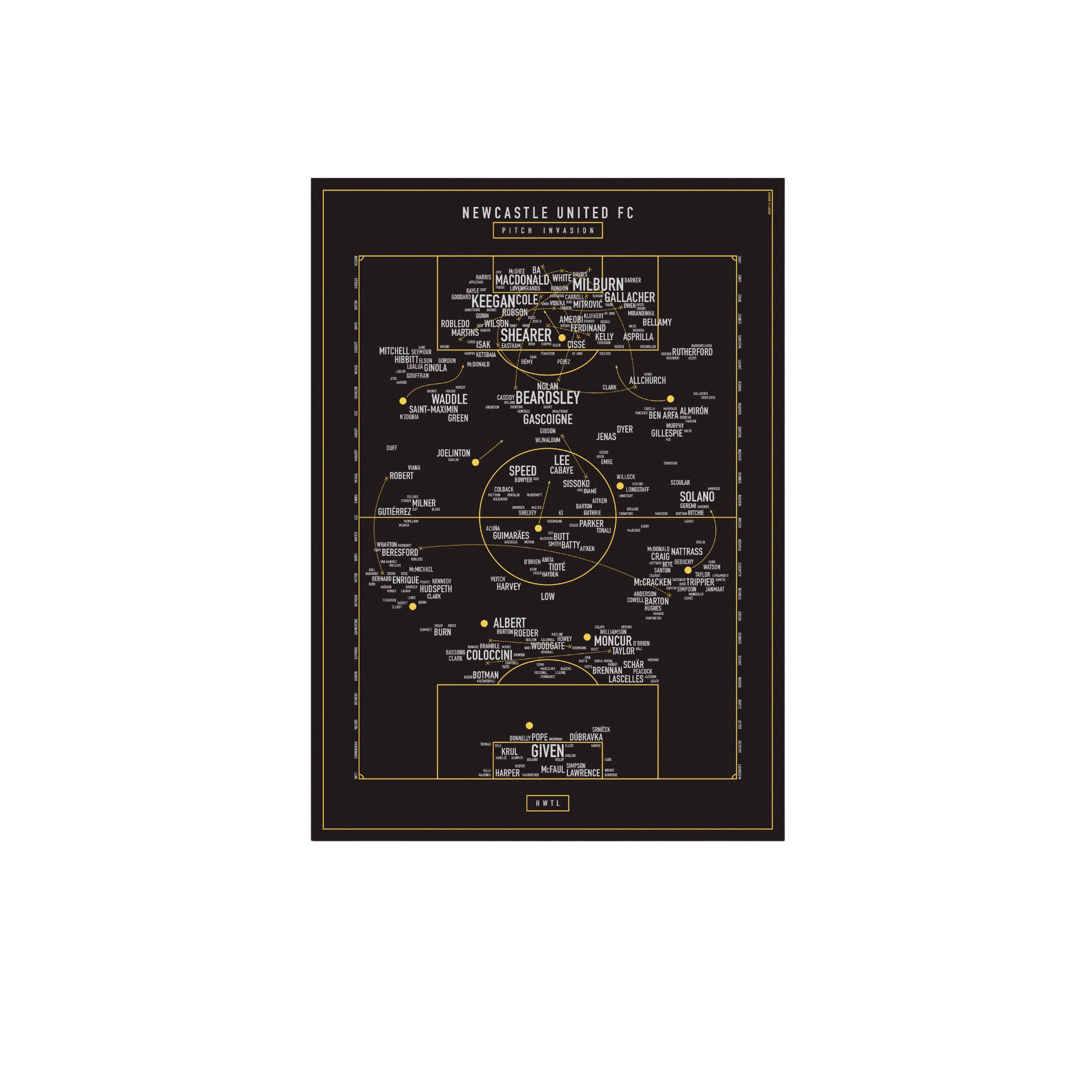 Newcastle United Pitch Invasion Print