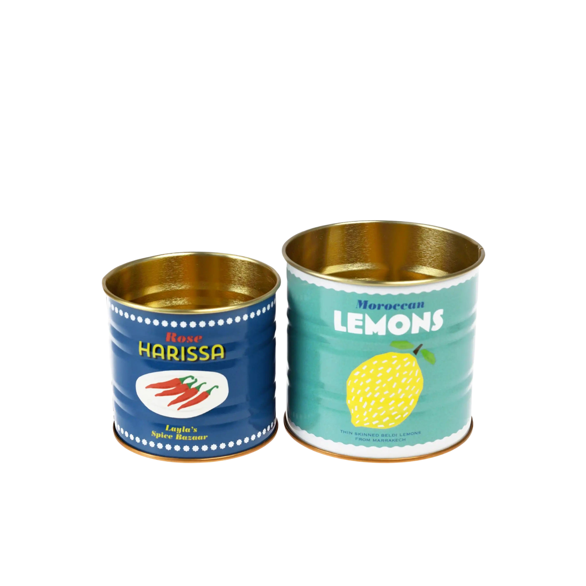 Lemons & Harissa Set of 2 Mini Storage Tins