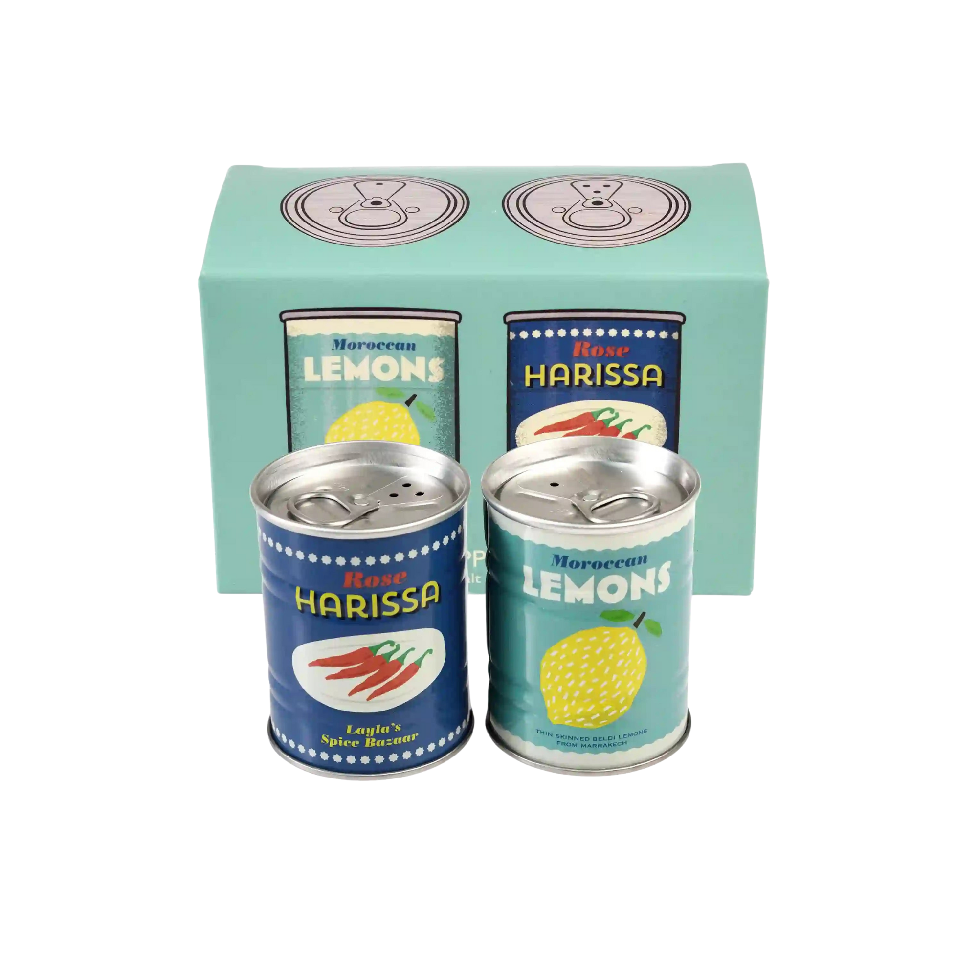 Lemons & Harissa Salt and Pepper Tins