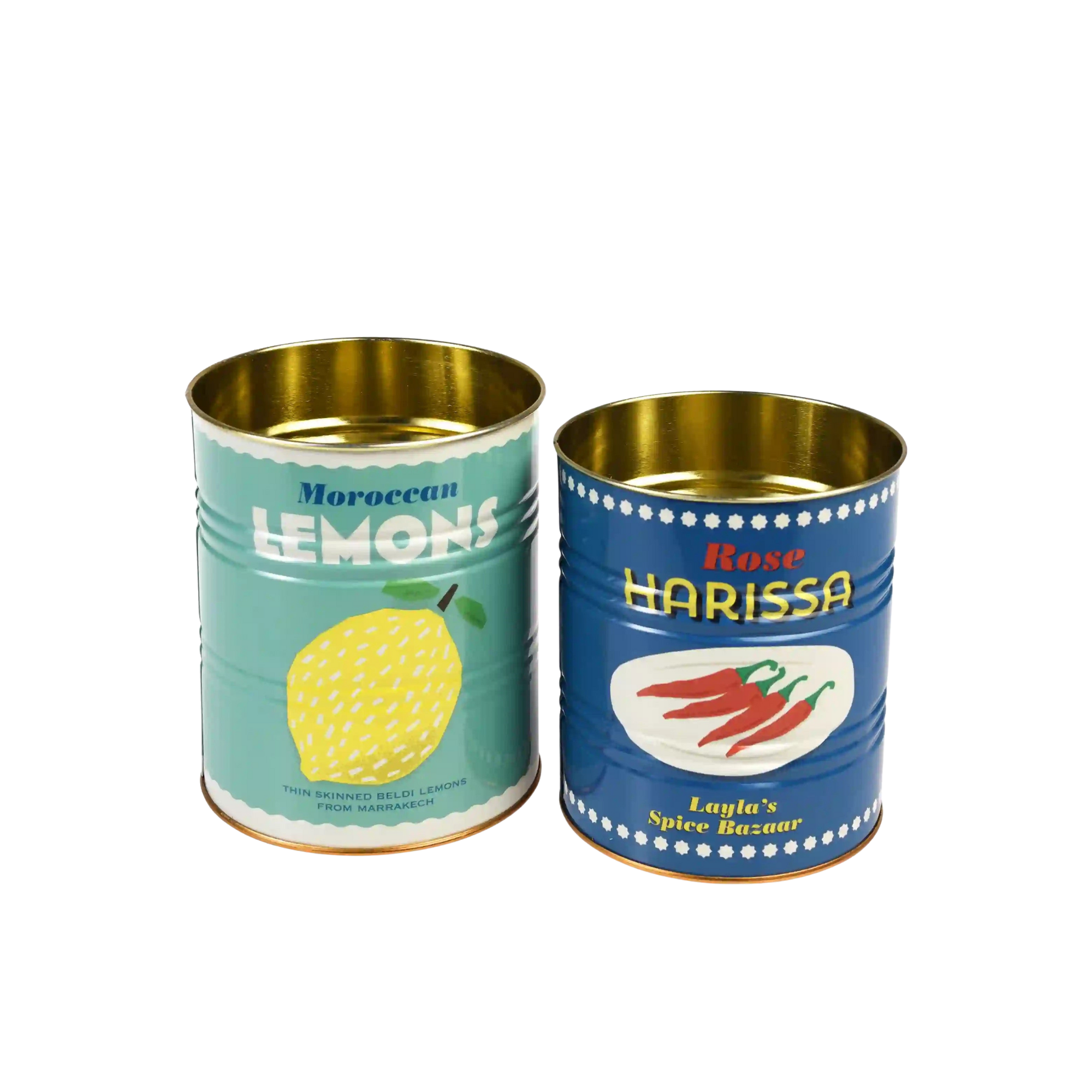 Lemons & Harissa Storage Tins Set of 2