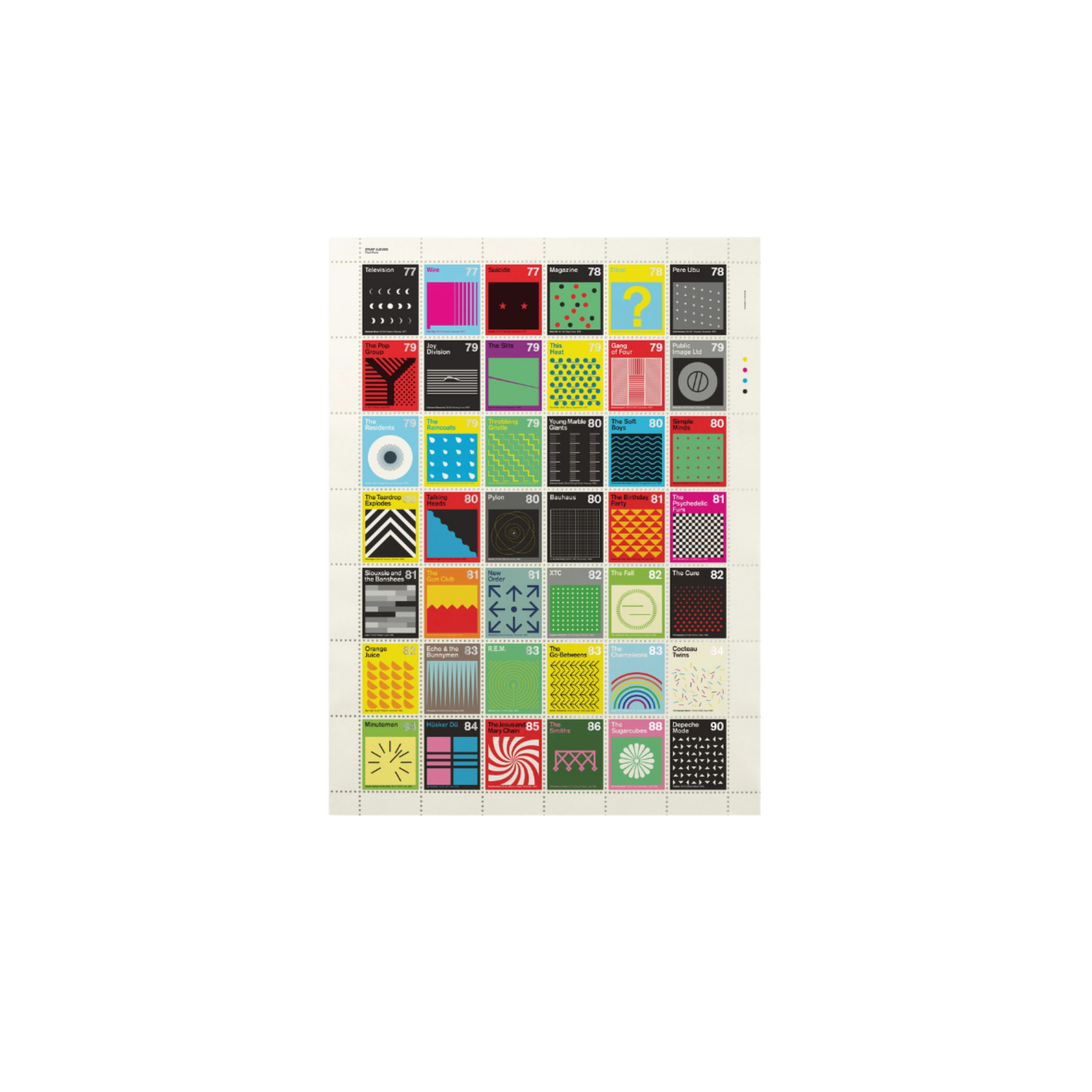 Stamp Album Print - Post-Punk