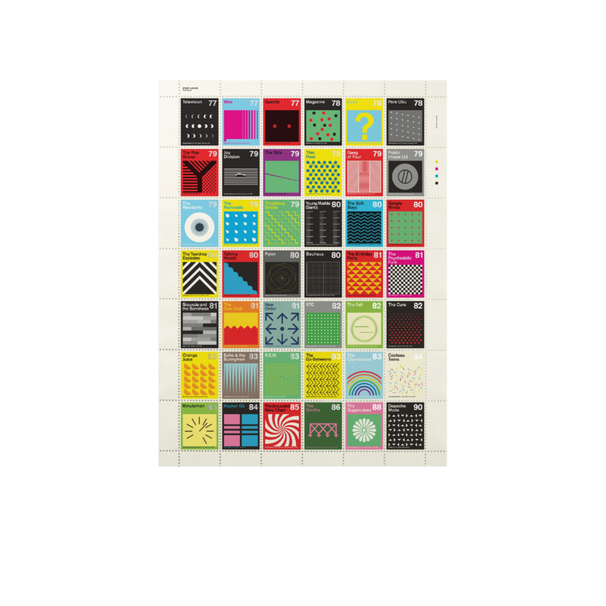 Stamp Album Print - Post-Punk