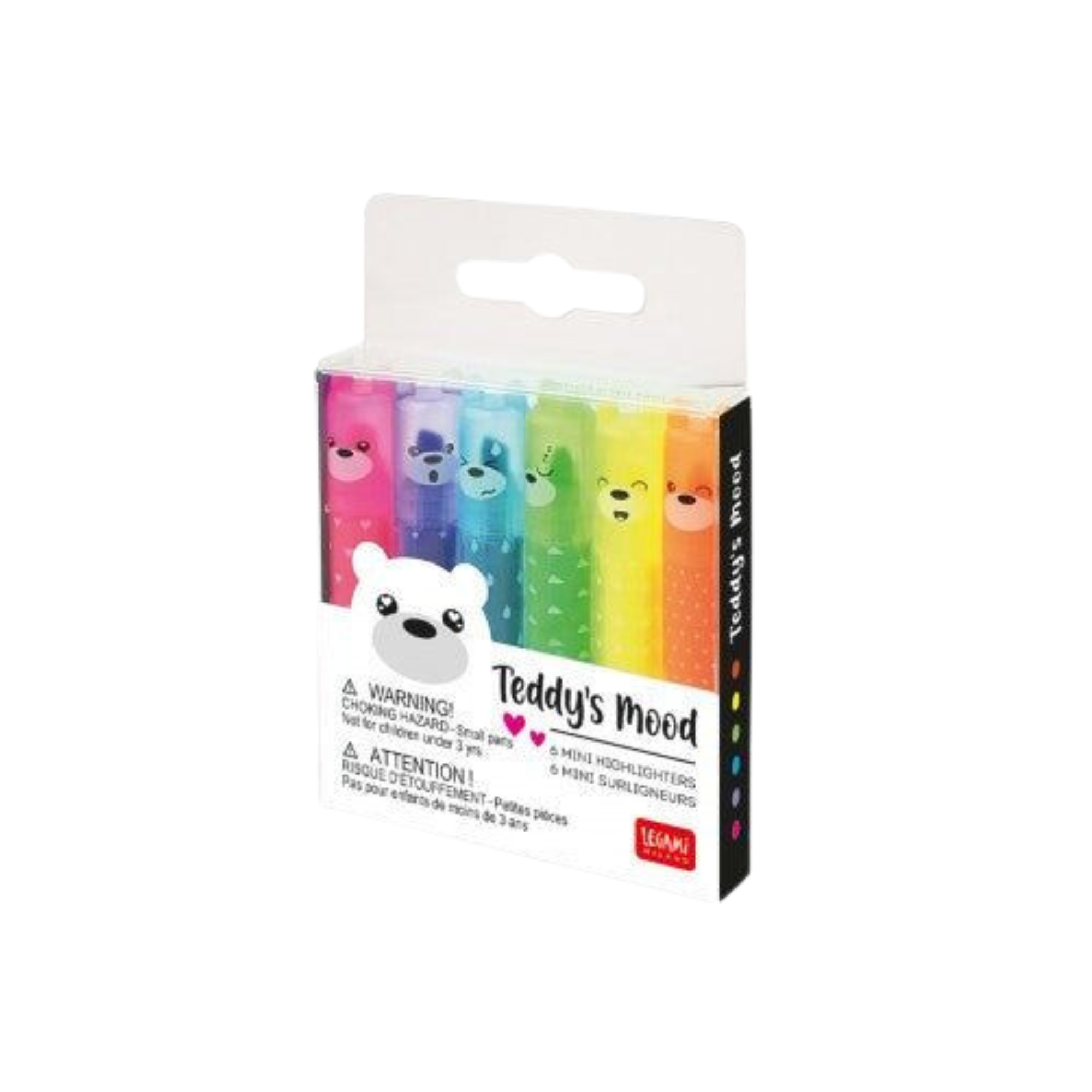 Teddy's Mood Set of 6 Highlighters