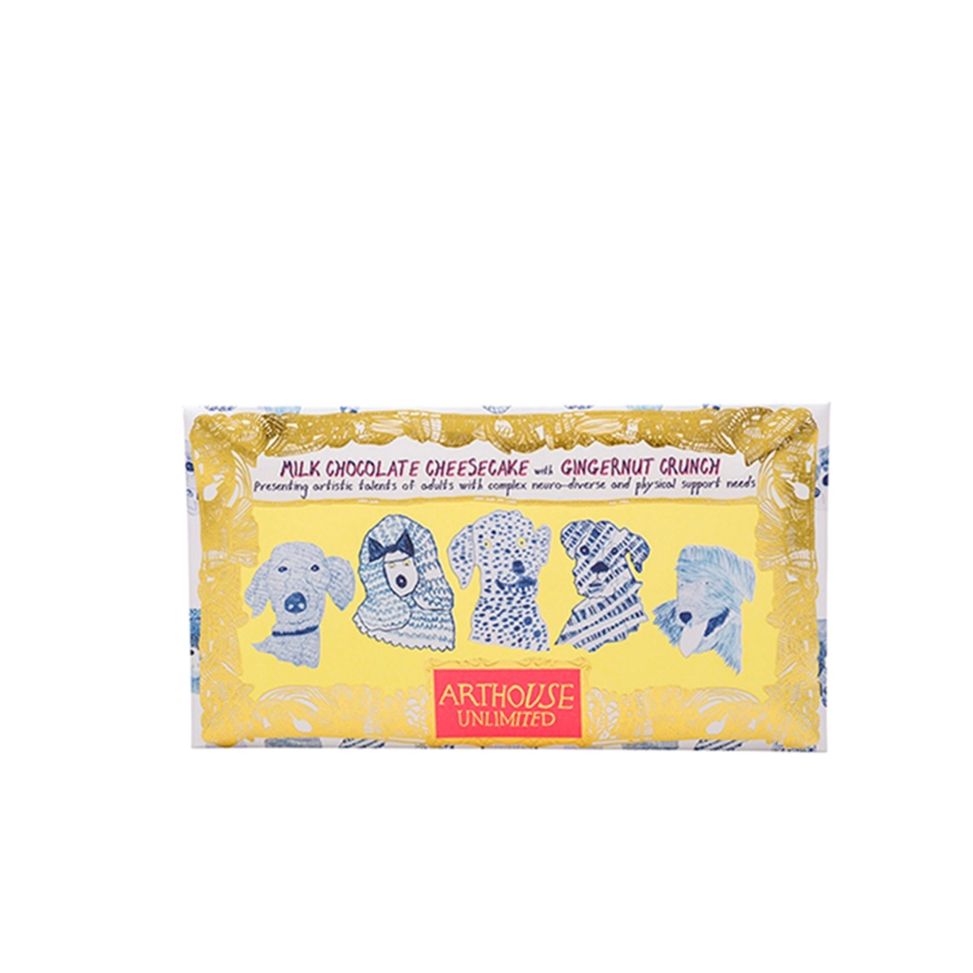 Arthouse Blue Dogs Milk Chocolate Cheesecake with Gingernut Crush