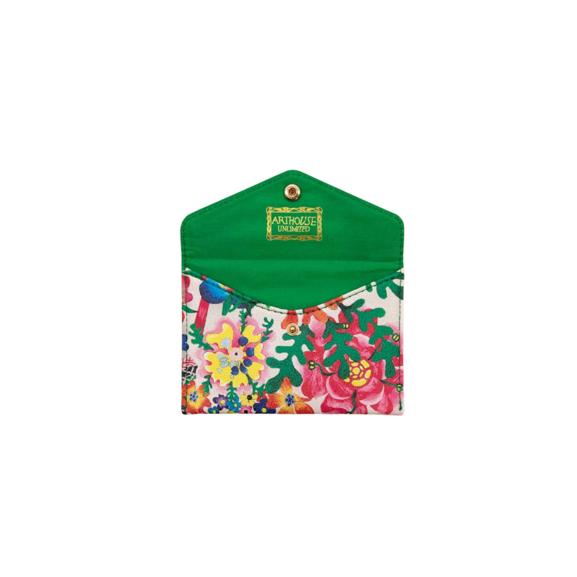 Arthouse Unlimited Floral Tropicana Cardholder Open