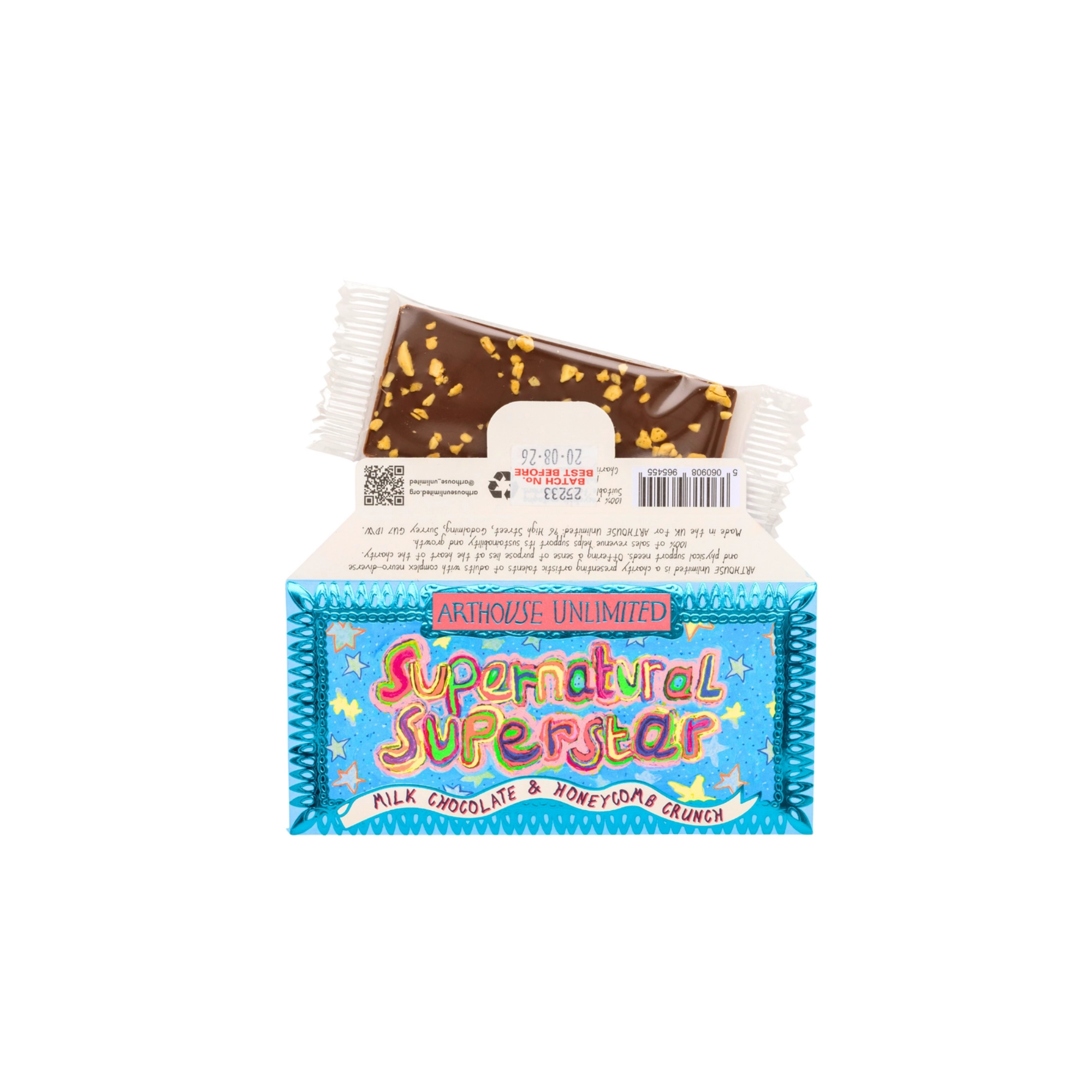 Arthouse Unlimited Supernatural Superstar Joy Sized Milk Chocolate and Honeycomb Crunch Bar