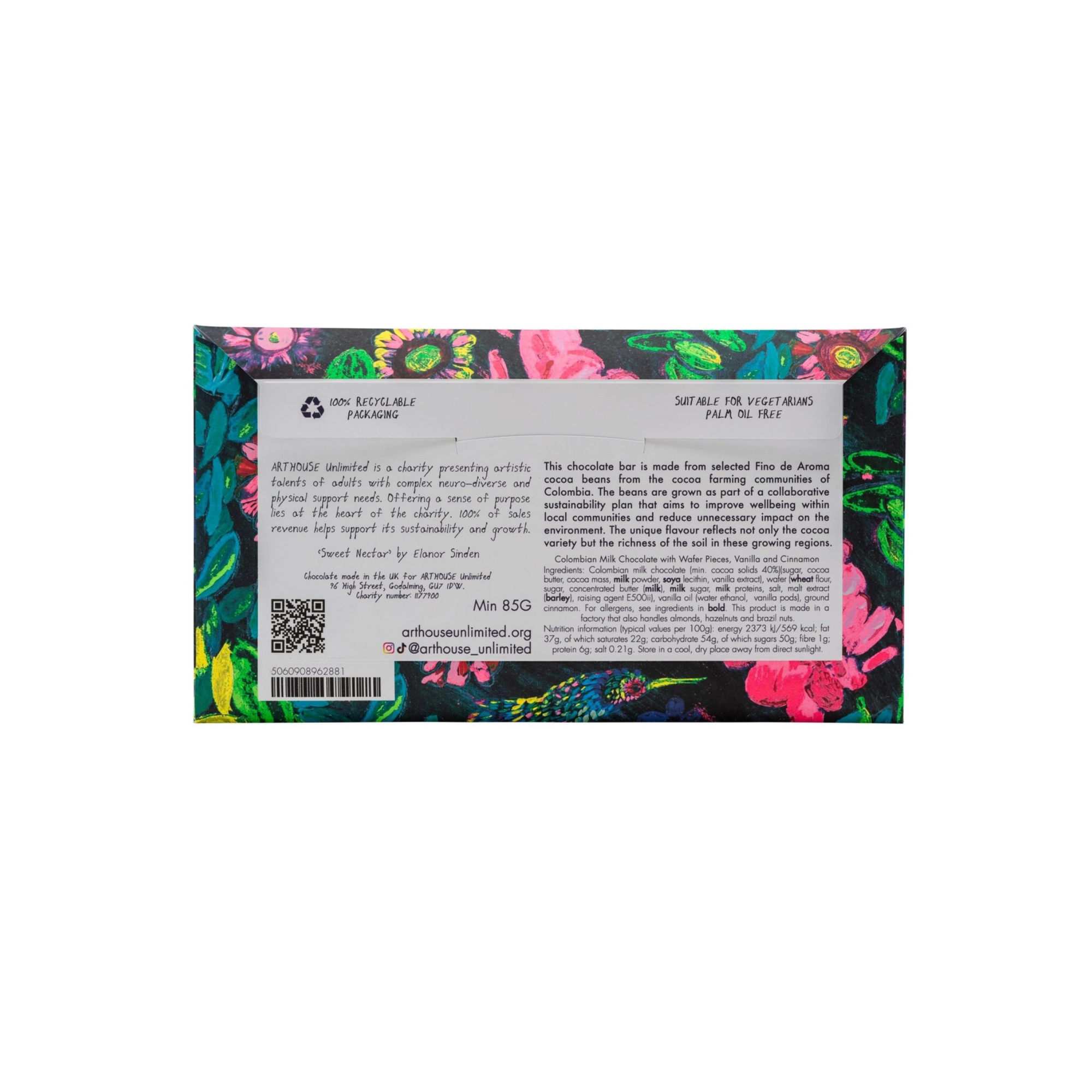 Arthouse Unlimited Sweet Nectar Milk Chocolate With Wafer Pieces Vanilla and Cinnamon