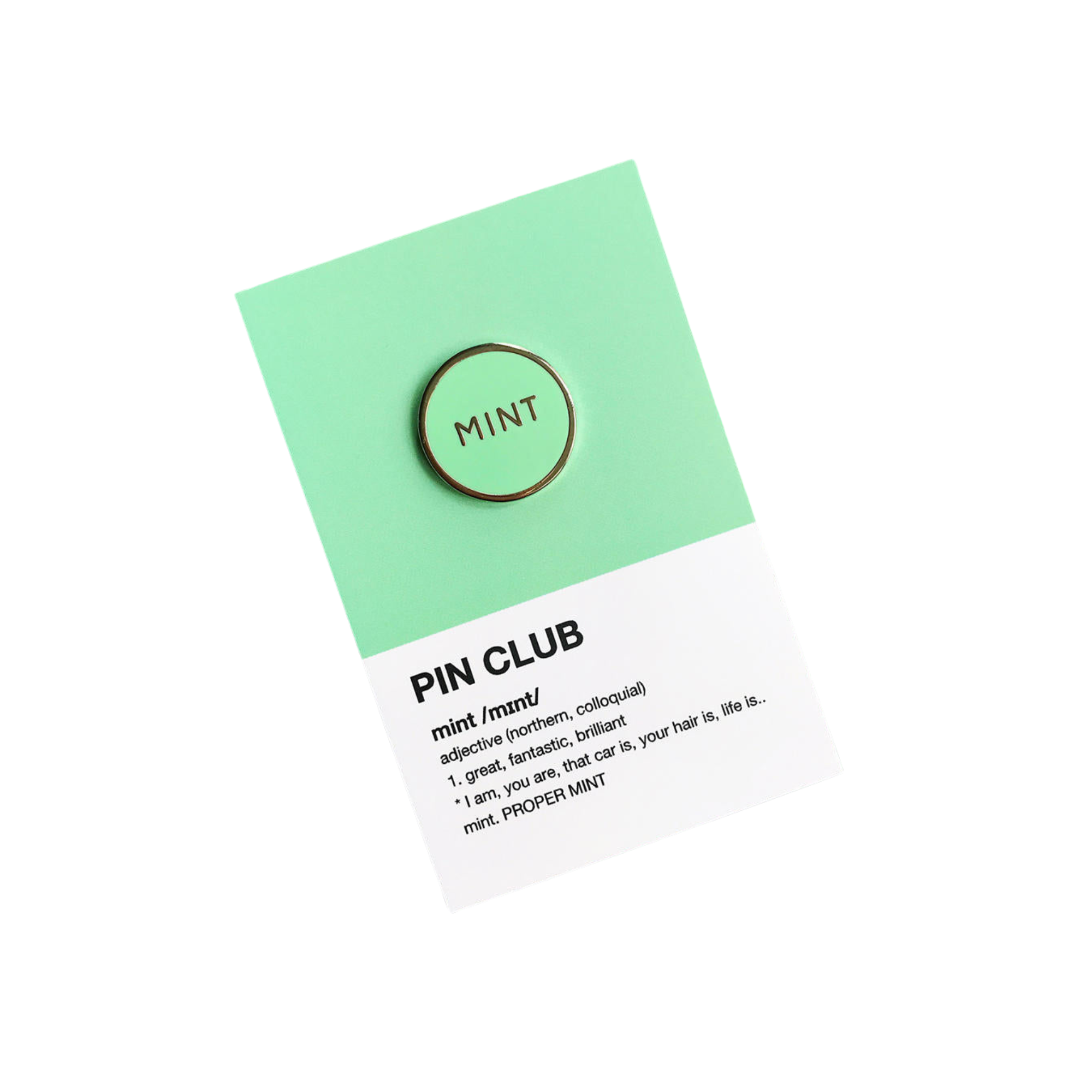 Mint Enamel Pin Badge