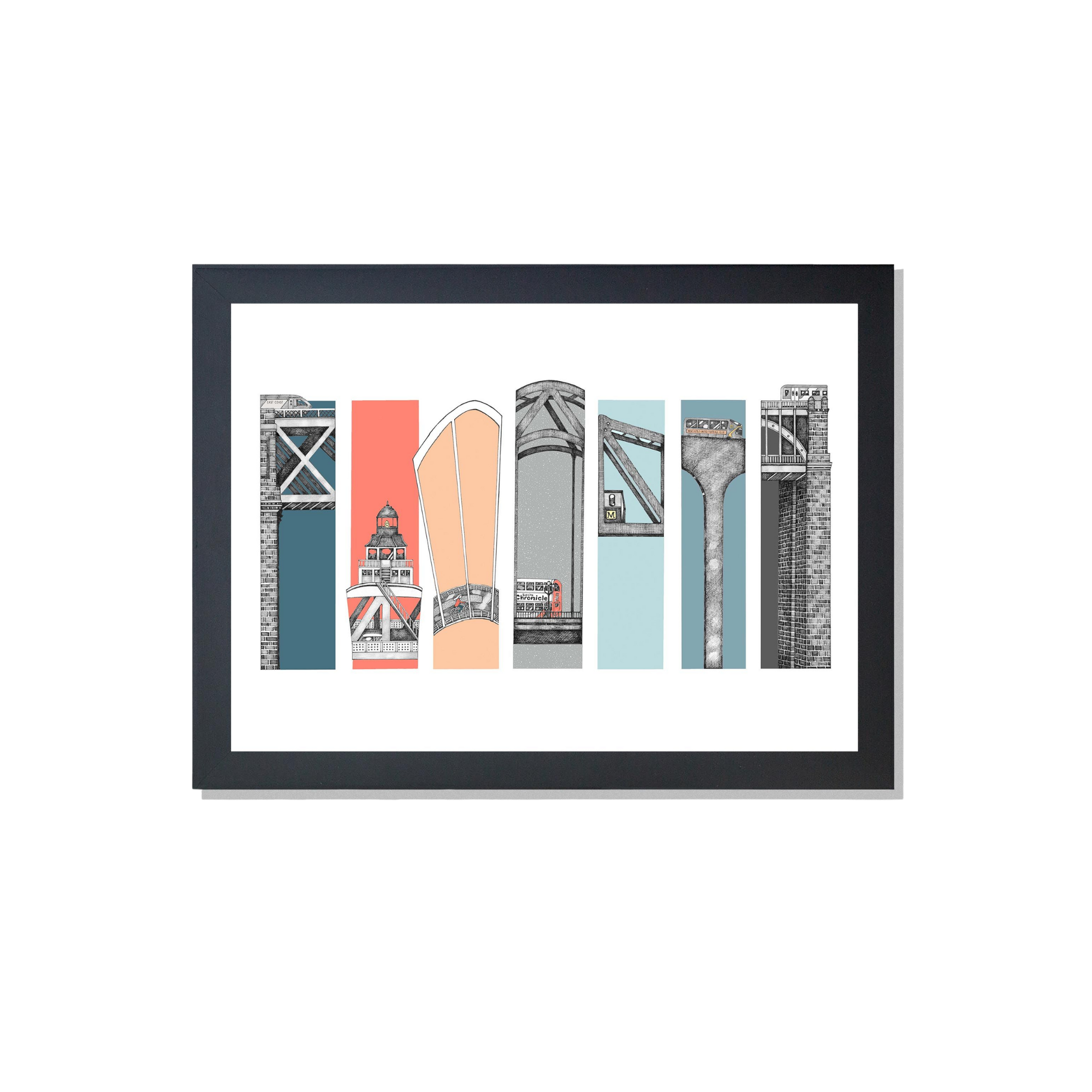 Ben Holland Seven Ways to Cross the Tyne Print