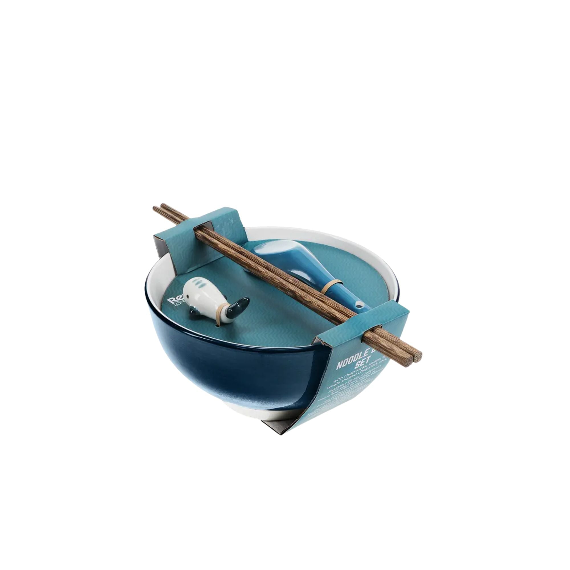 Blue Whale Ceramic Noodle Bowl Kit