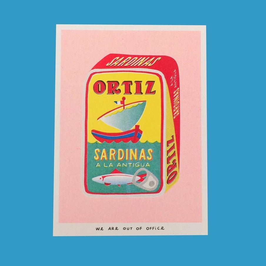 Can Full of Sardines Riso Print