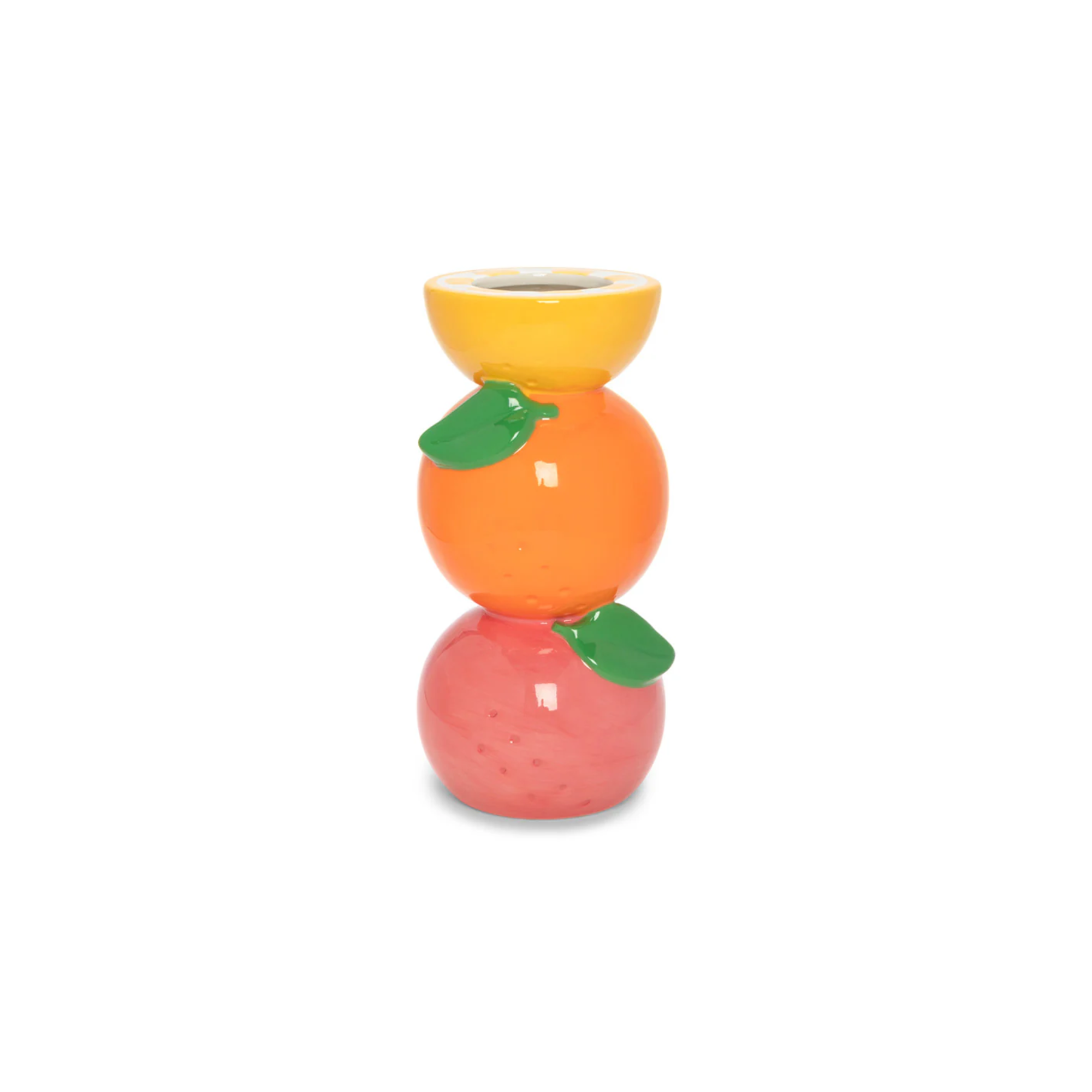 Ceramic Stacked Citrus Vase