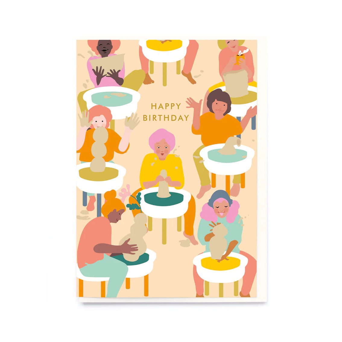 Ceramics Happy Birthday Card