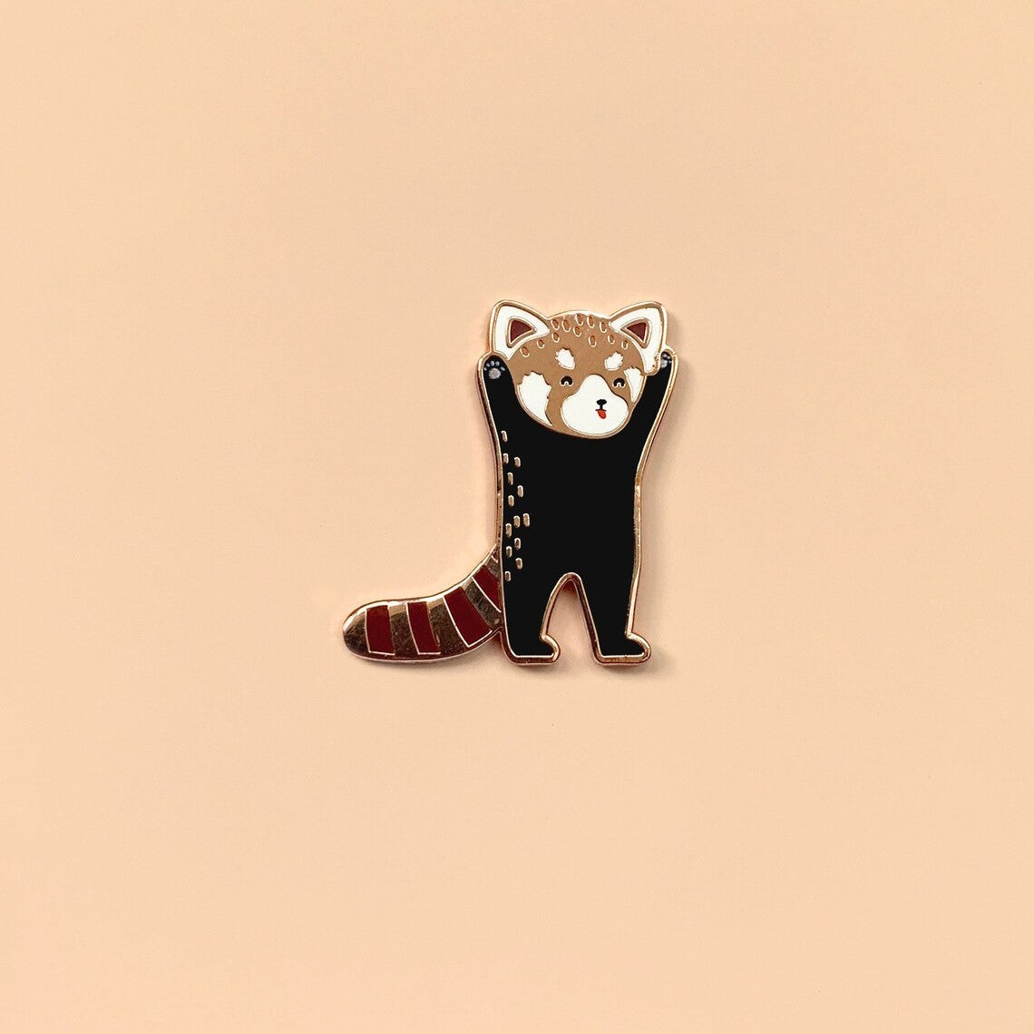 Cheeky Red Panda Enamel Pin Badge