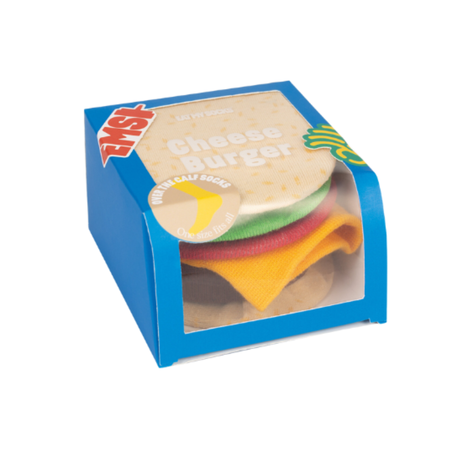 Cheeseburger Socks in Box