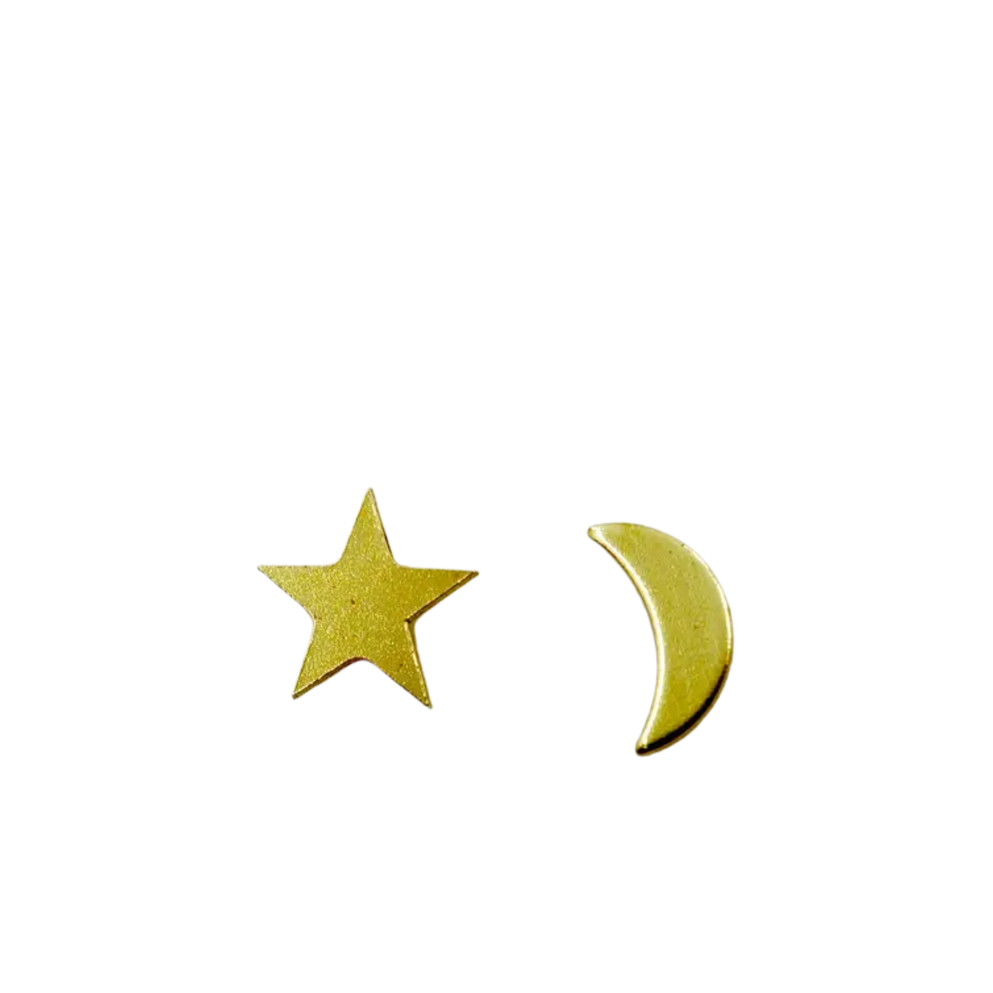 Copper Bee Star and Moon Studs