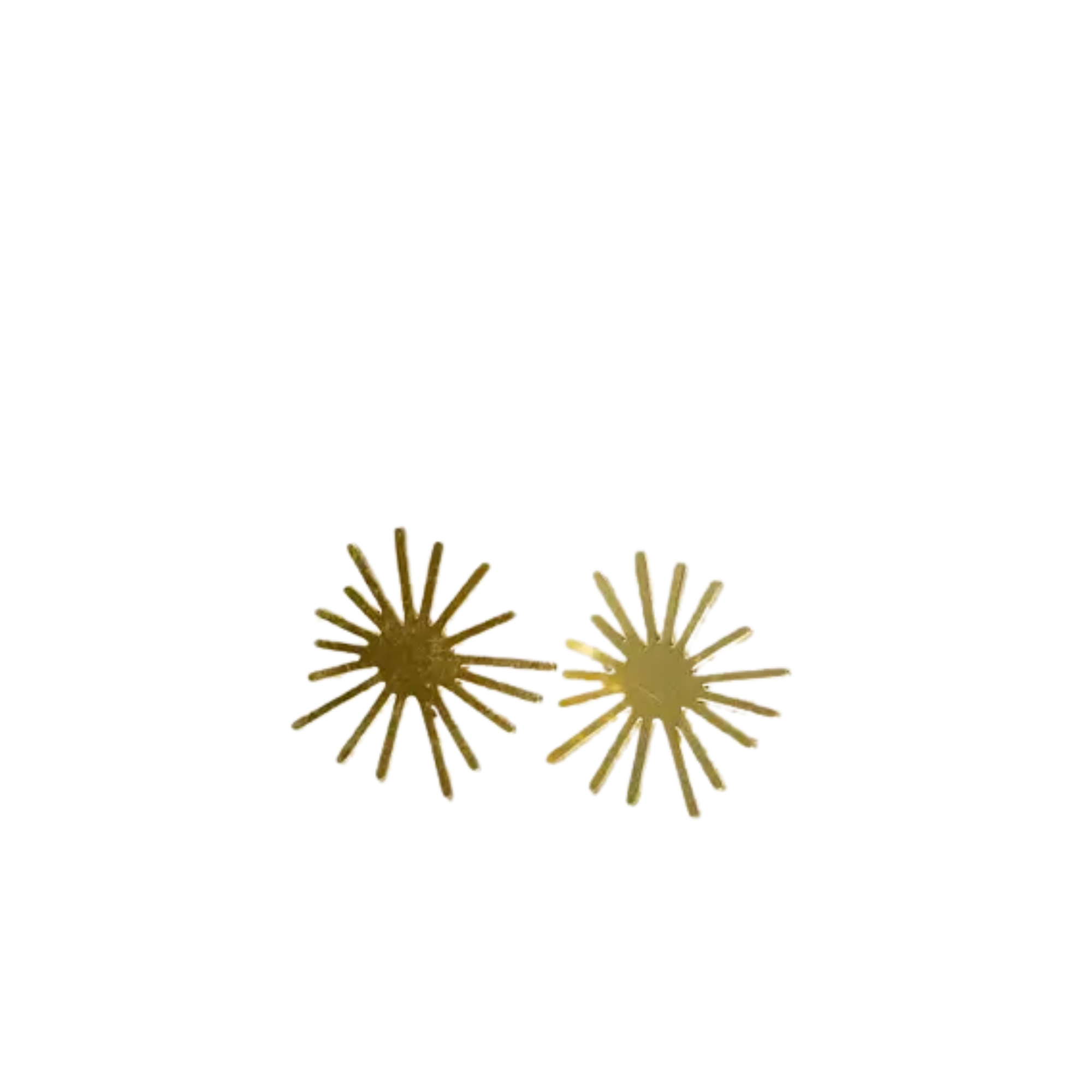 Copper Bee Sunburst Stud Earrings