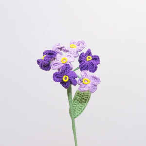 Forget Me Not Crochet Flower Purple Mix