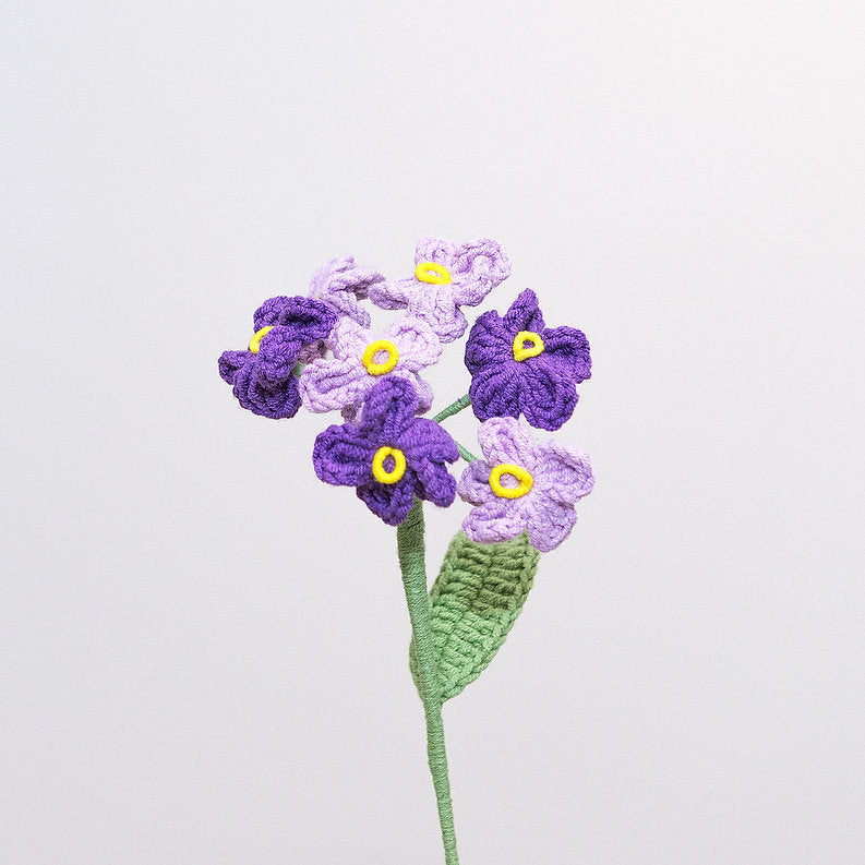Forget Me Not Crochet Flower Purple Mix