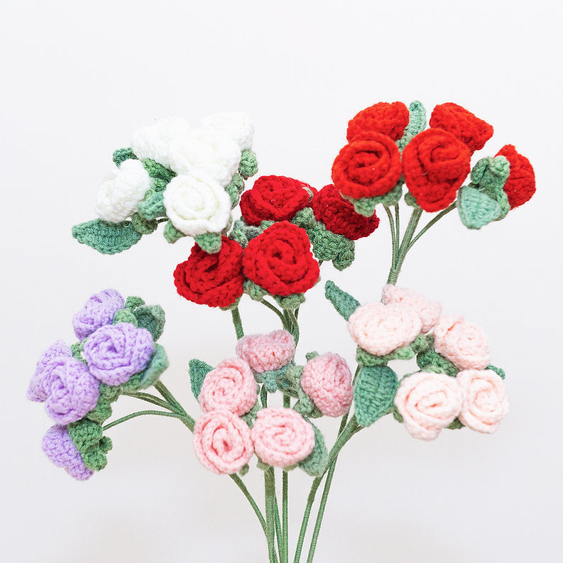 Spray Rose Crochet Flower All
