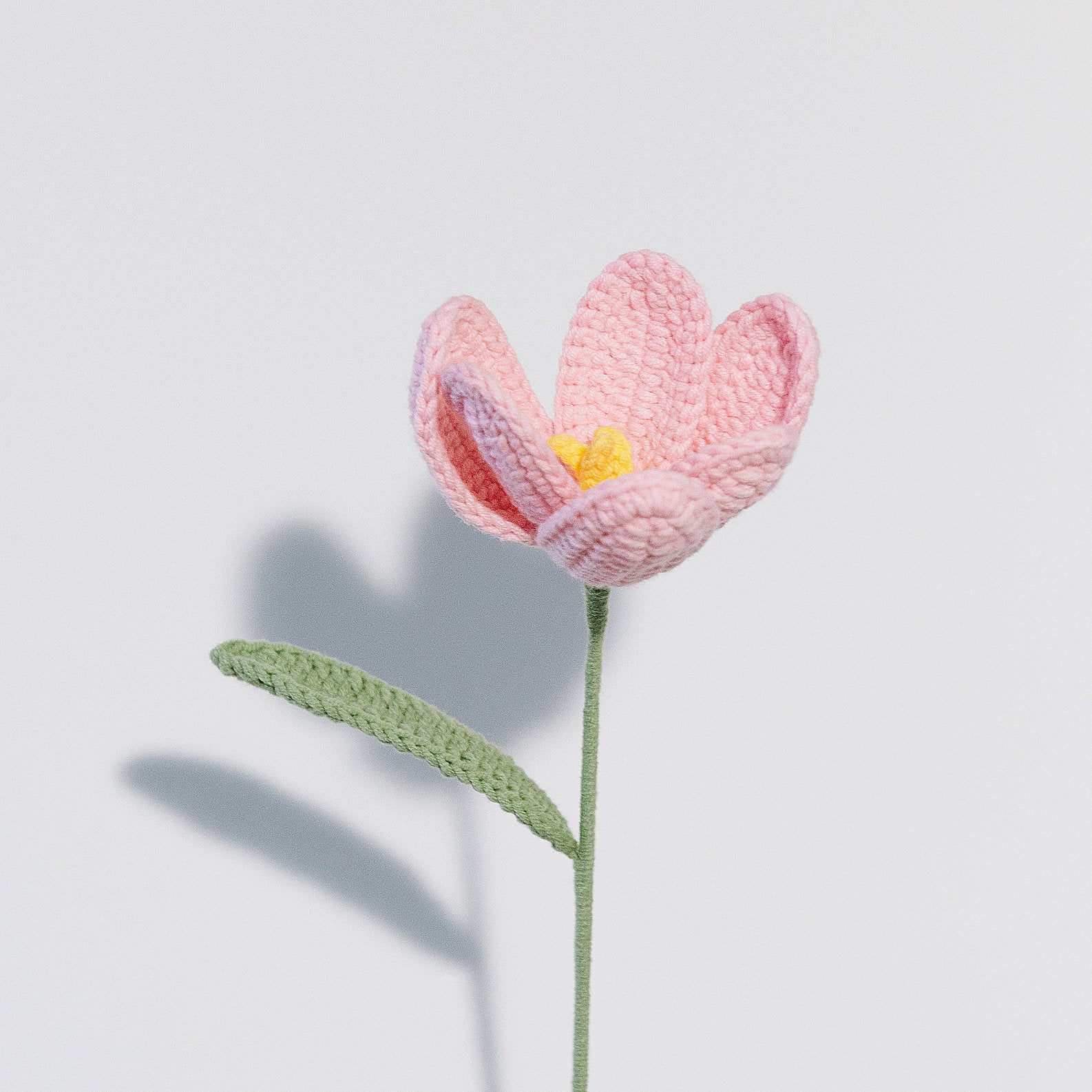 Tulip Light Pink Crochet Flower