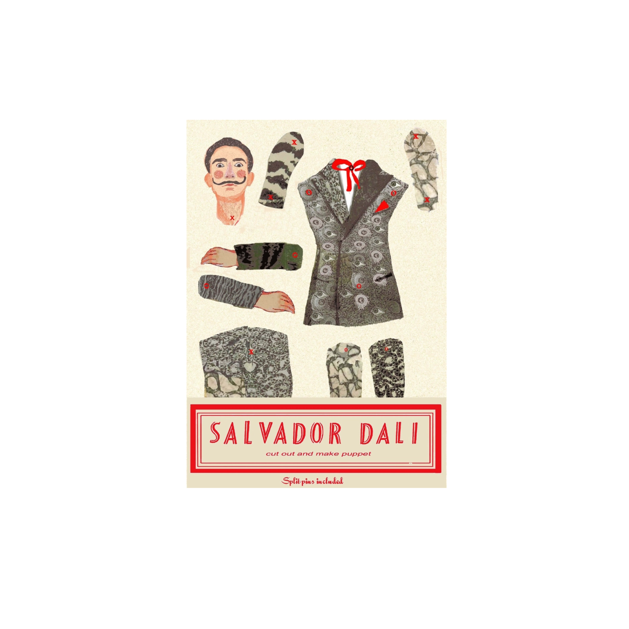 Cut and Make Salvador Dali Paper Puppet
